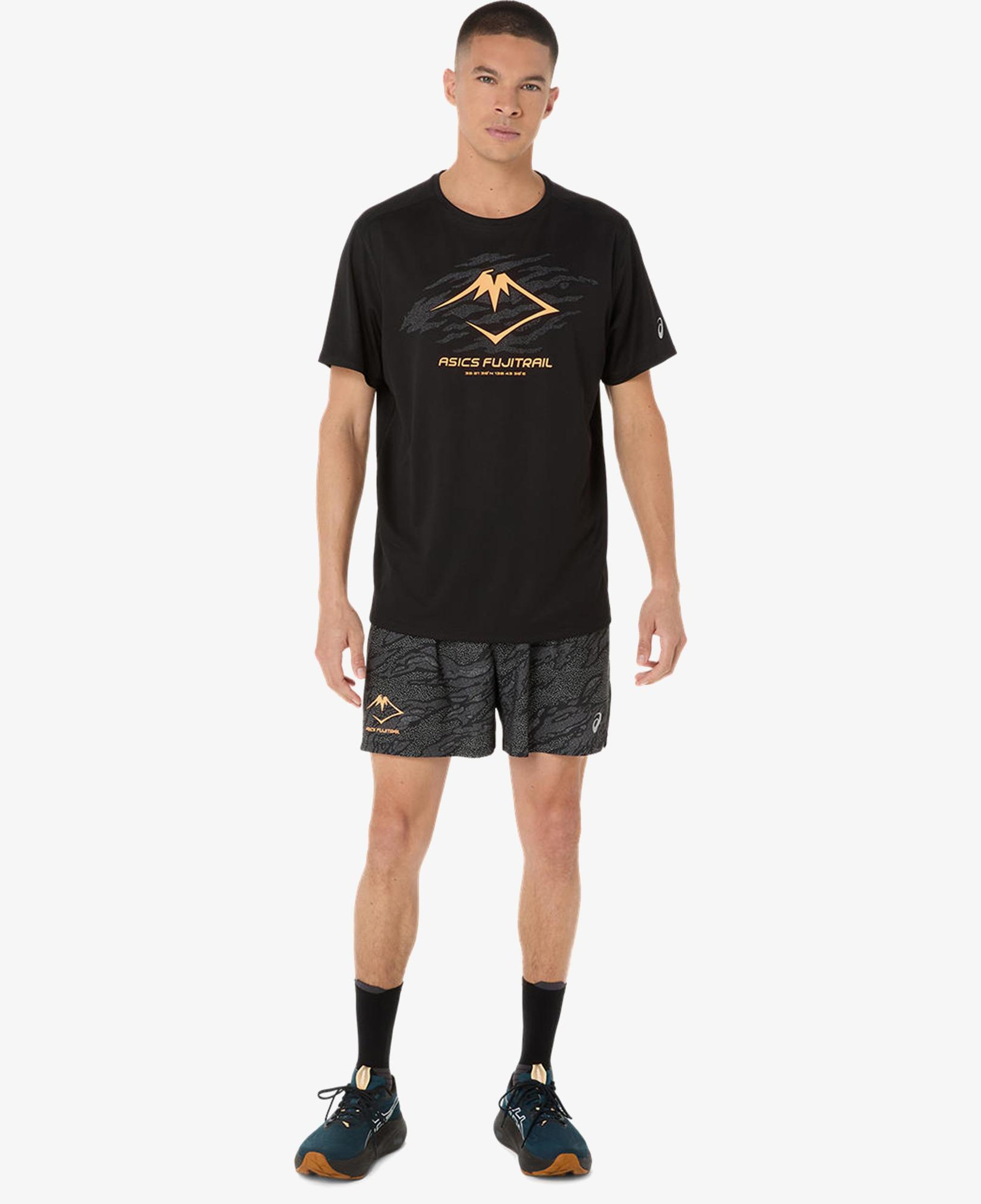 Asics Fujitrail Logo Ss Top Erkek Siyah T-Shirt