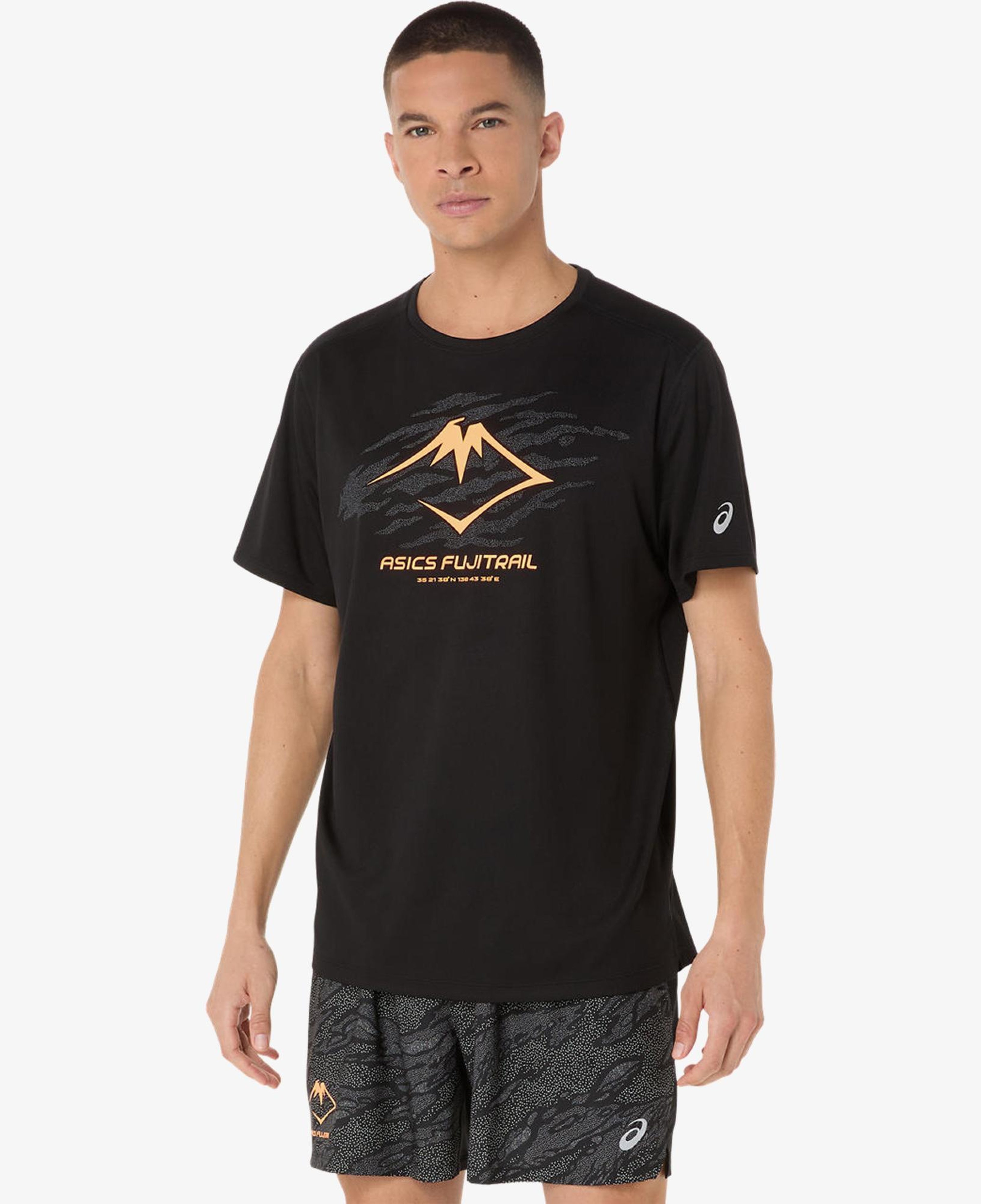 Asics Fujitrail Logo Ss Top Erkek Siyah T-Shirt