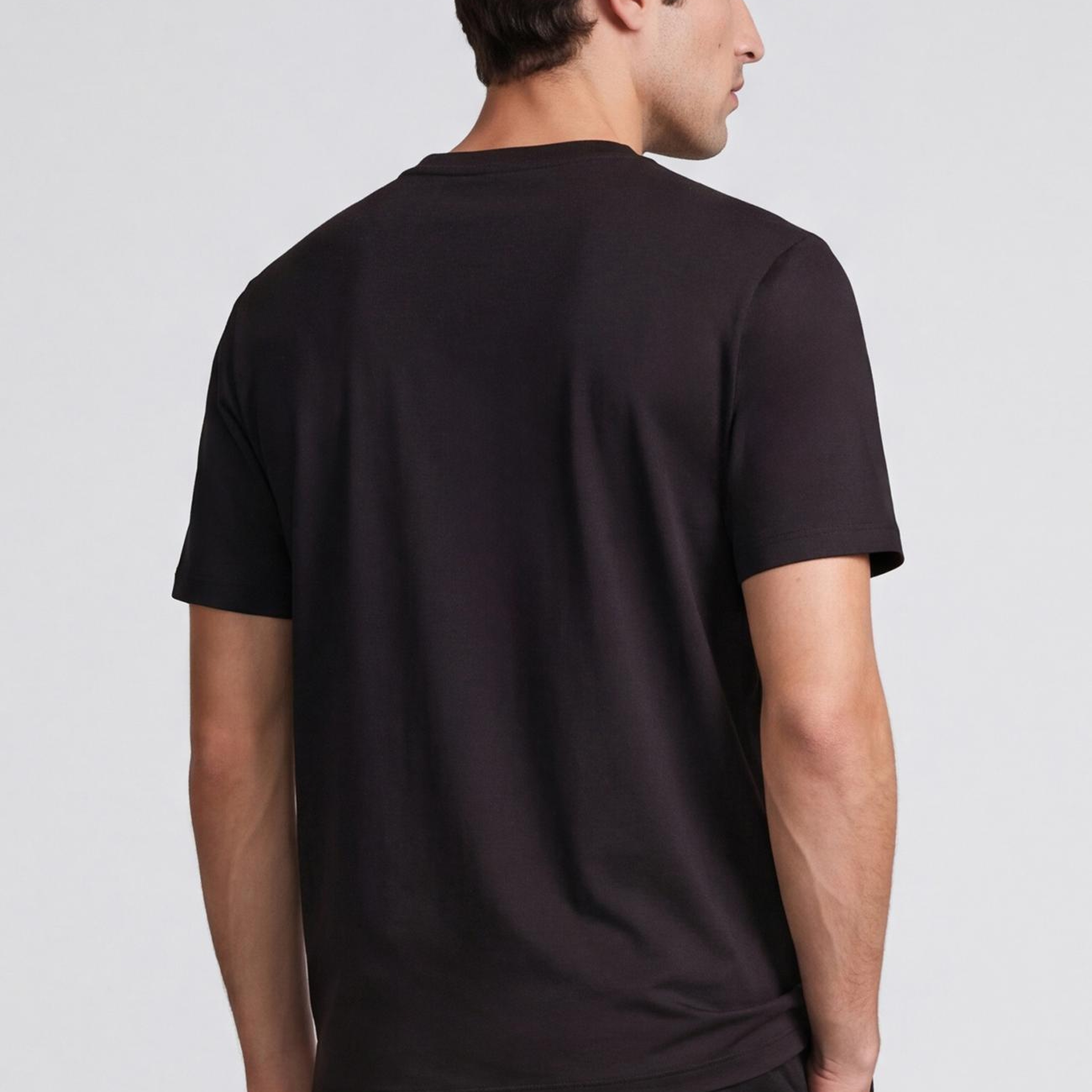 Network Erkek Siyah Kısa Kol Basic T-shirt