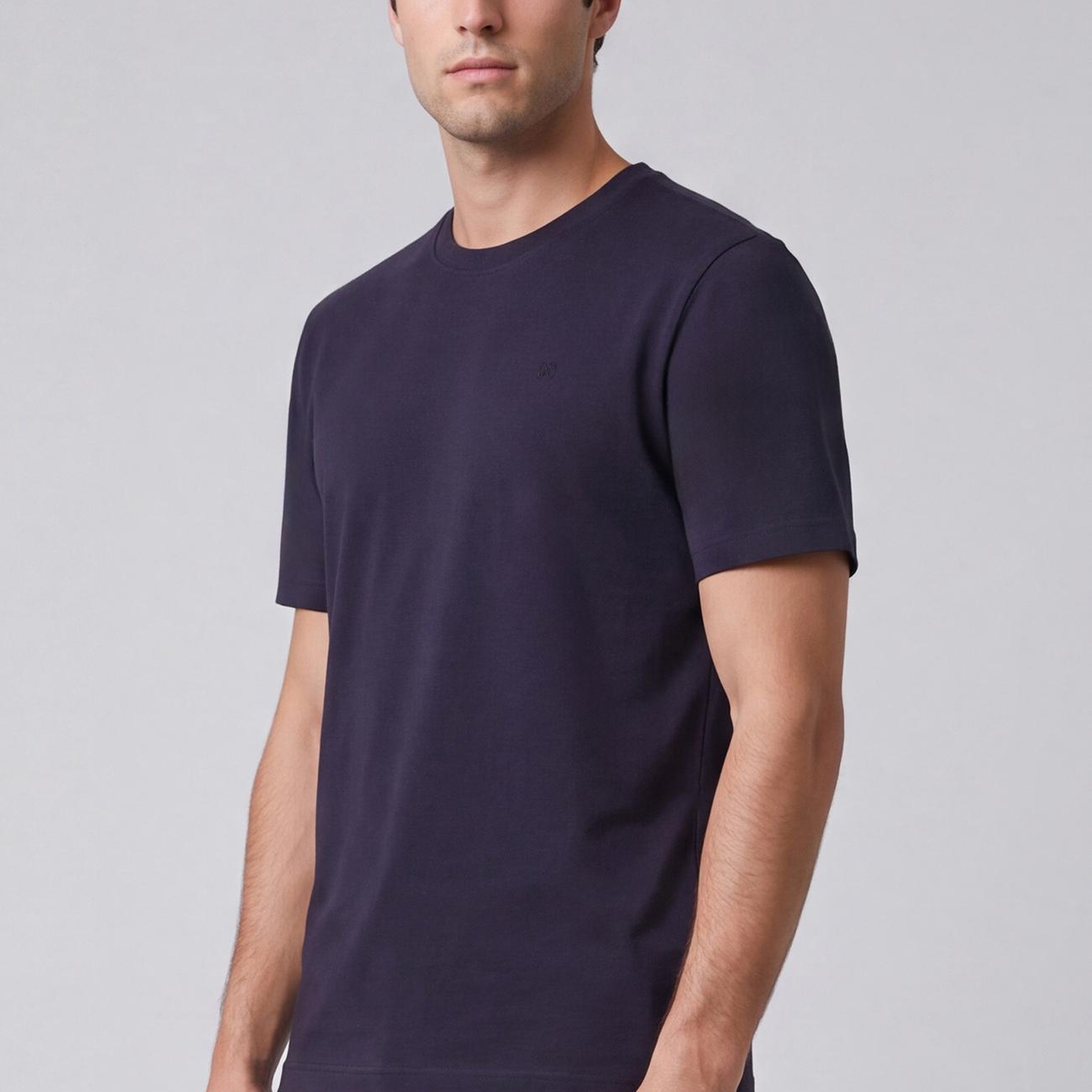Network Erkek Lacivert Basic Bisiklet Yaka Kısa Kol T-shirt