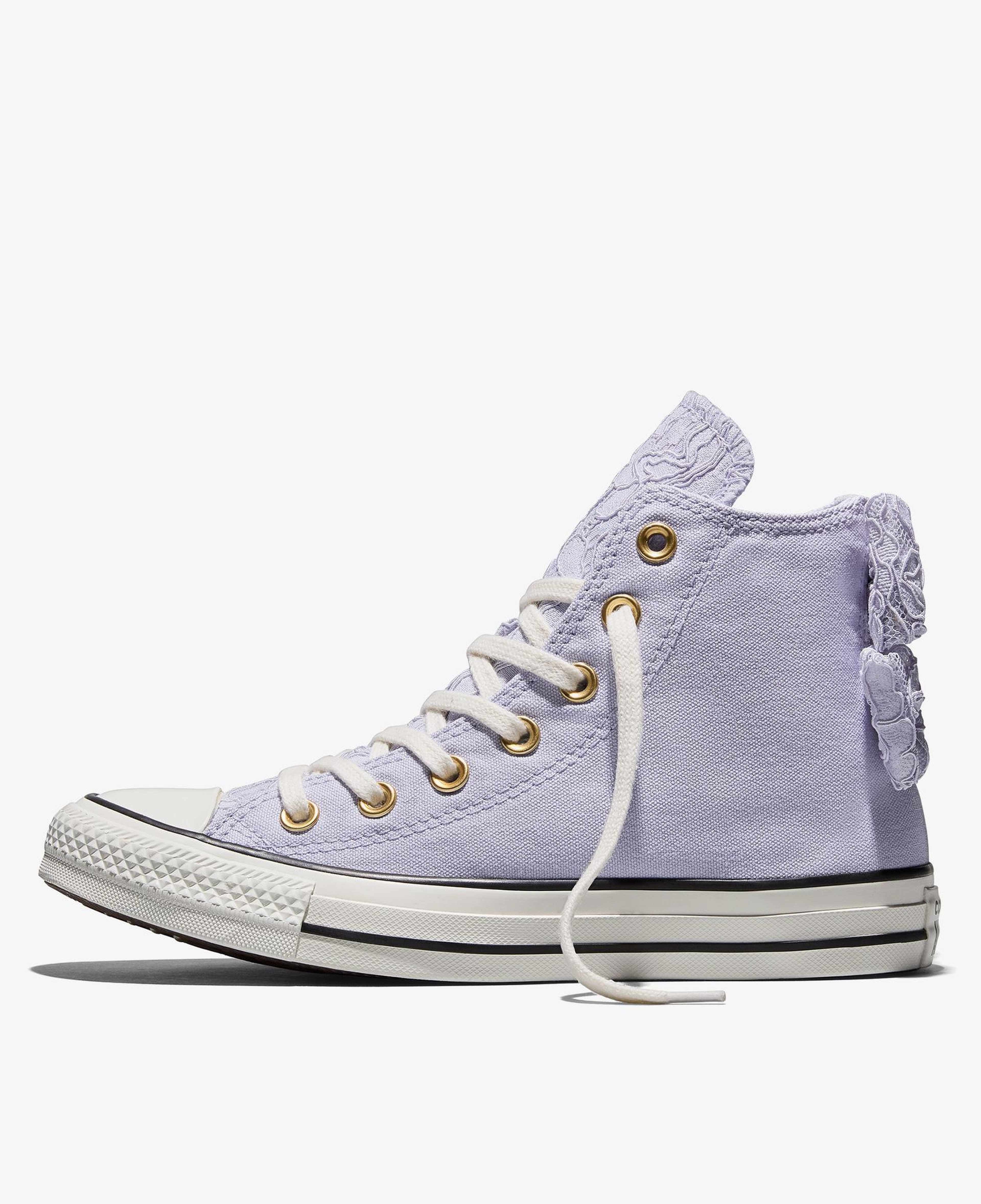 Converse Chuck Taylor All Star Kadın Fiyonklu Mor Sneaker