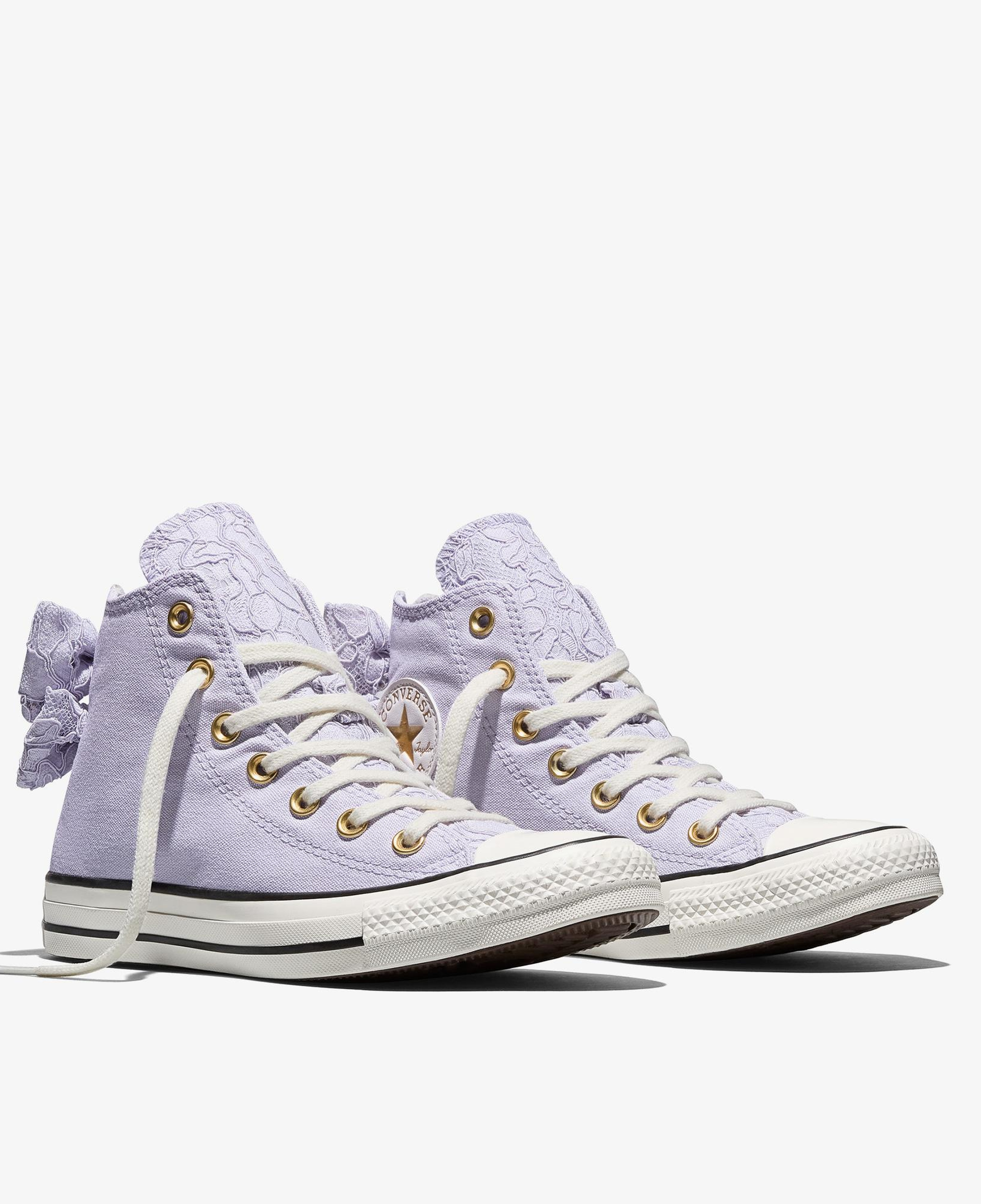Converse Chuck Taylor All Star Kadın Fiyonklu Mor Sneaker