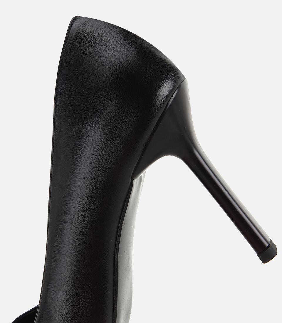 Kadın Siyah Gold Toka Detaylı İnce Topuklu Stiletto