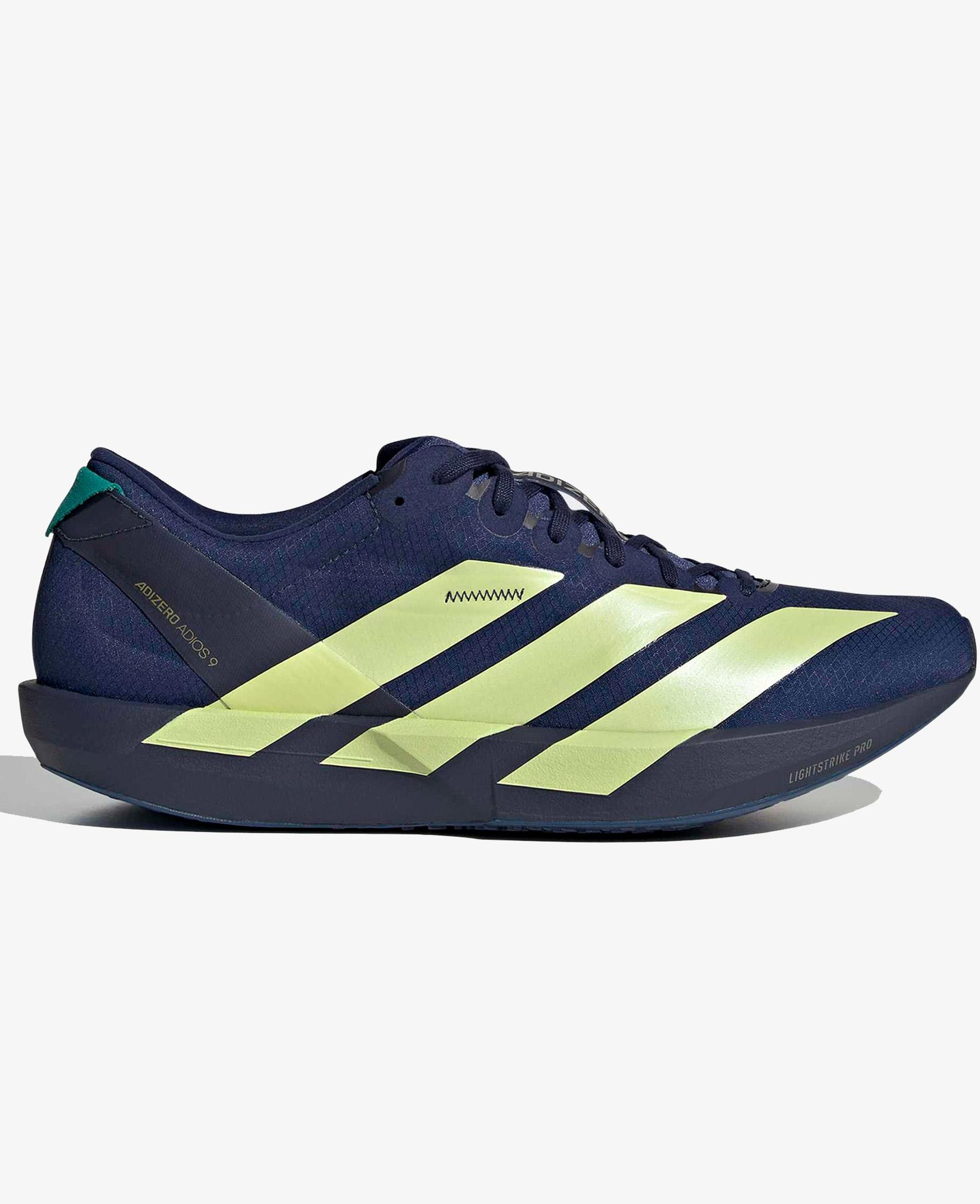 adidas Adizero Adios 9 Erkek Lacivert Yarış Koşu Ayakkabısı