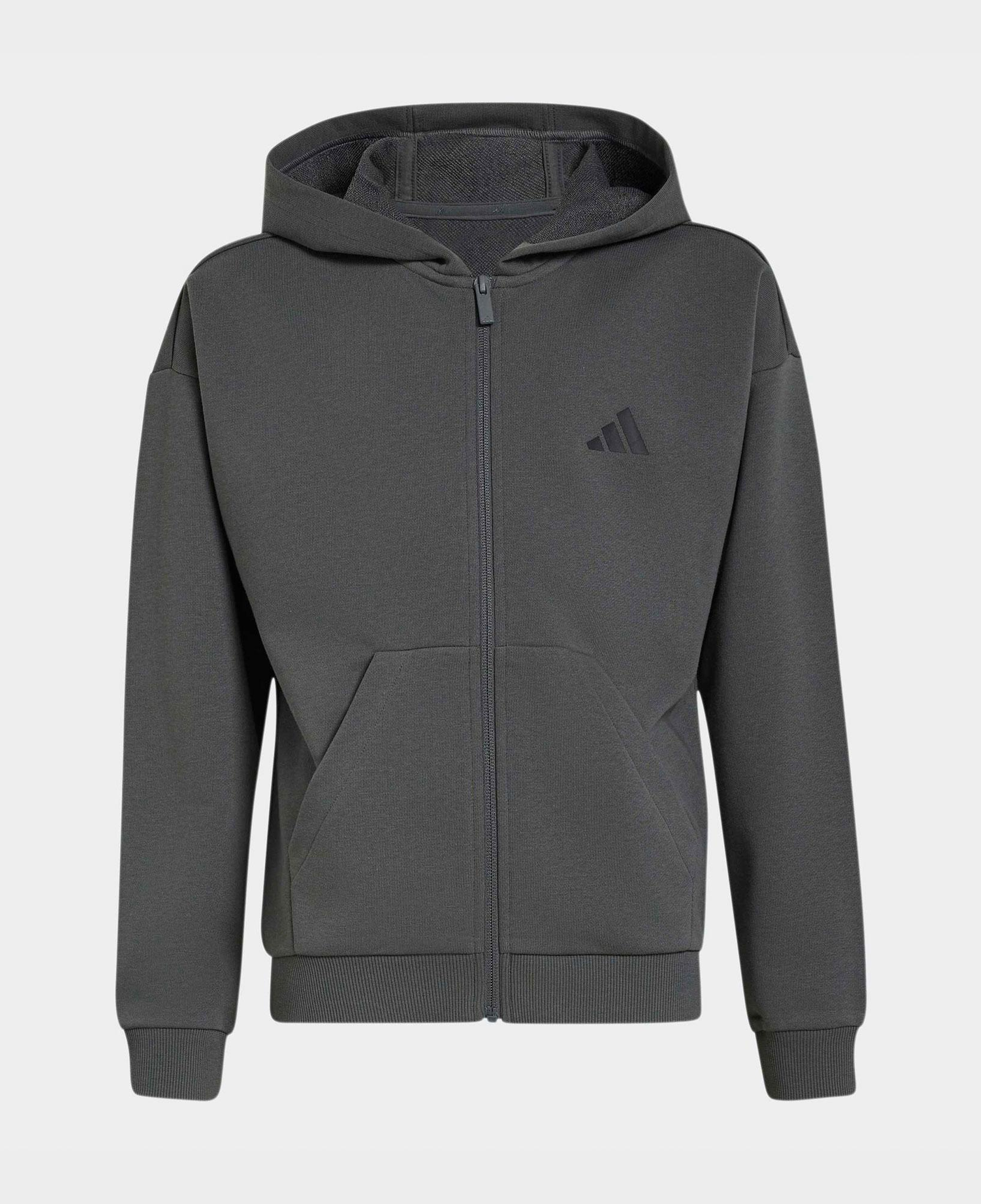 adidas Sportswear Çocuk Gri Fermuarlı Sweatshirt