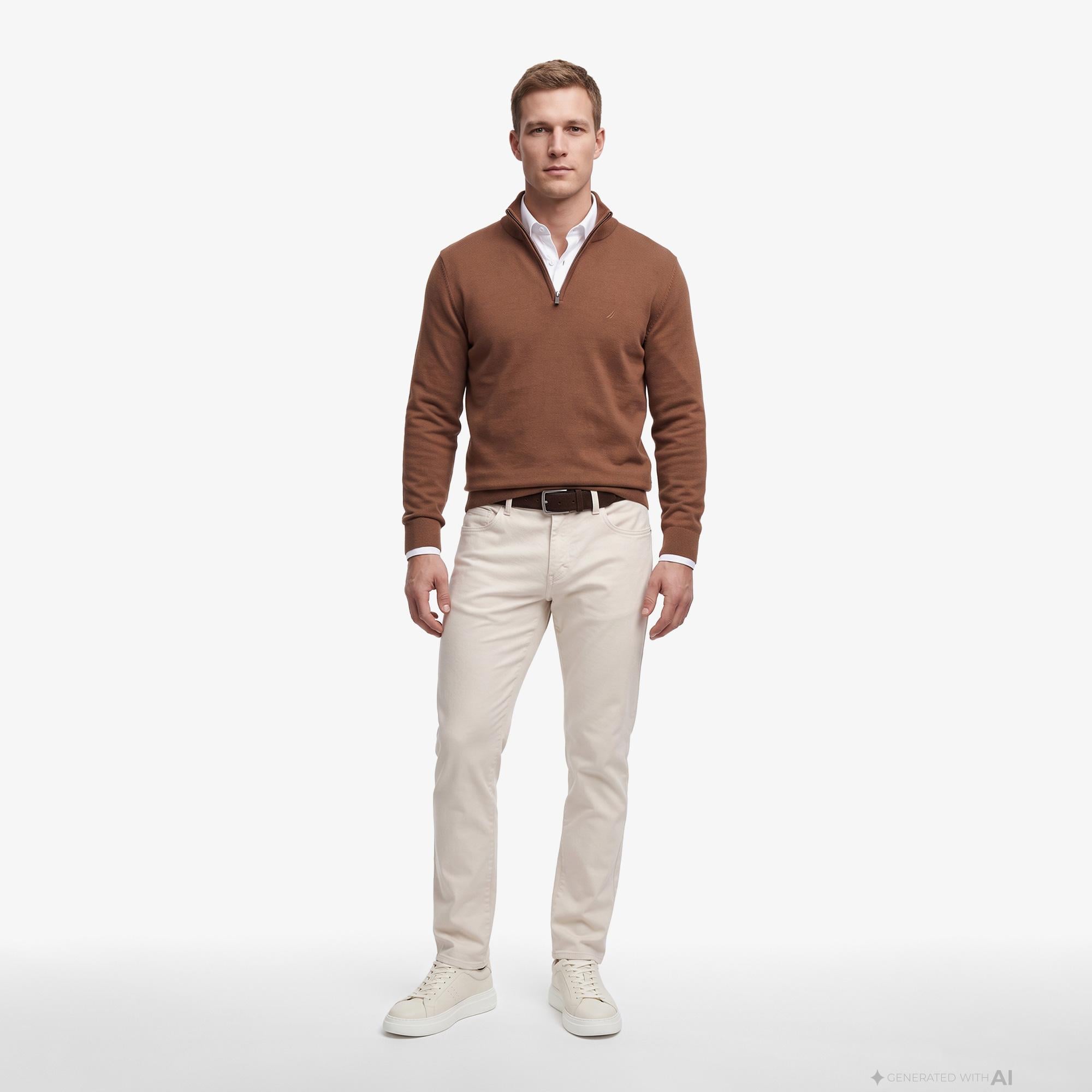 Nautica Erkek Bej Slim Fit Pantolon