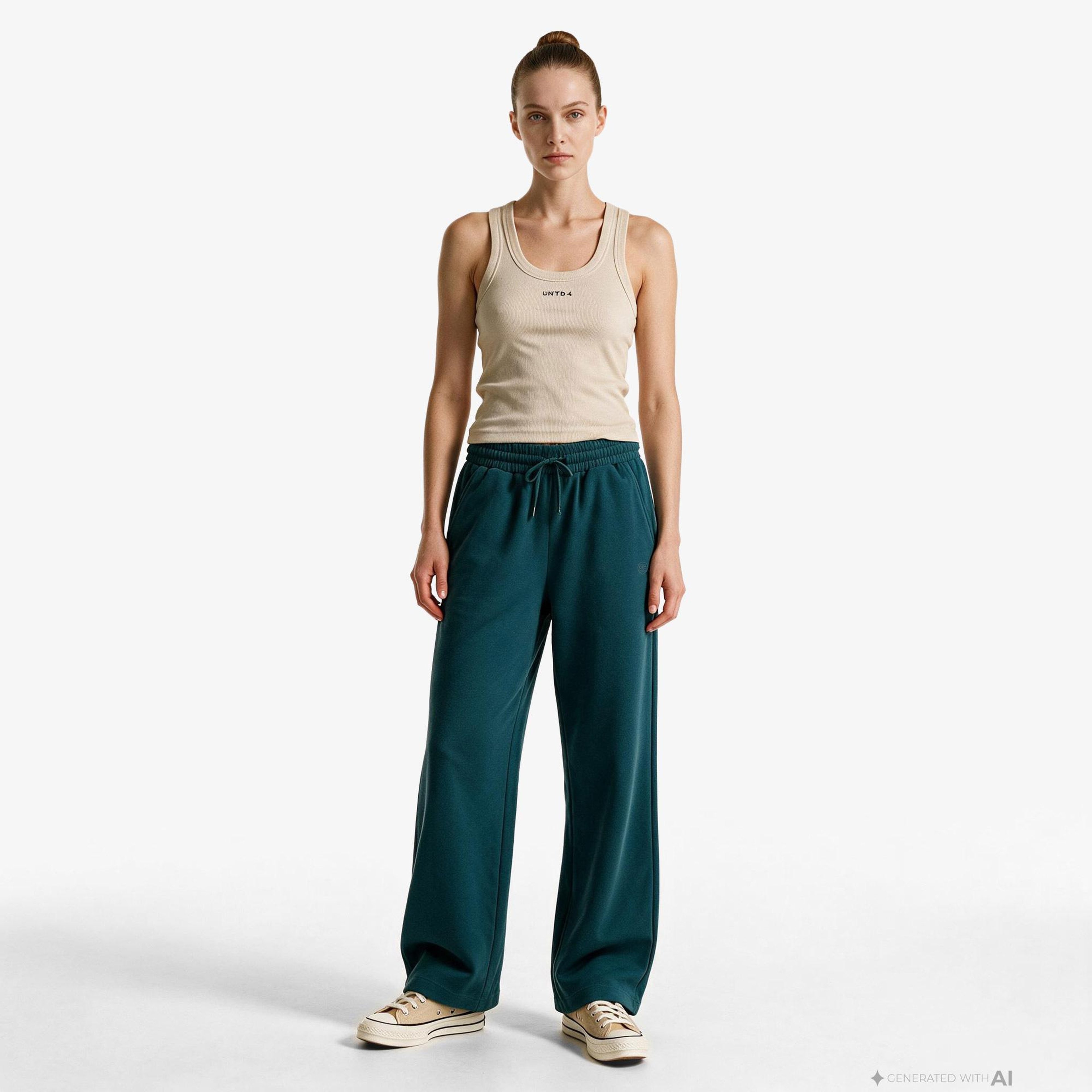 UNITED4 Regular Fit Kadın Yeşil Eşofman Altı