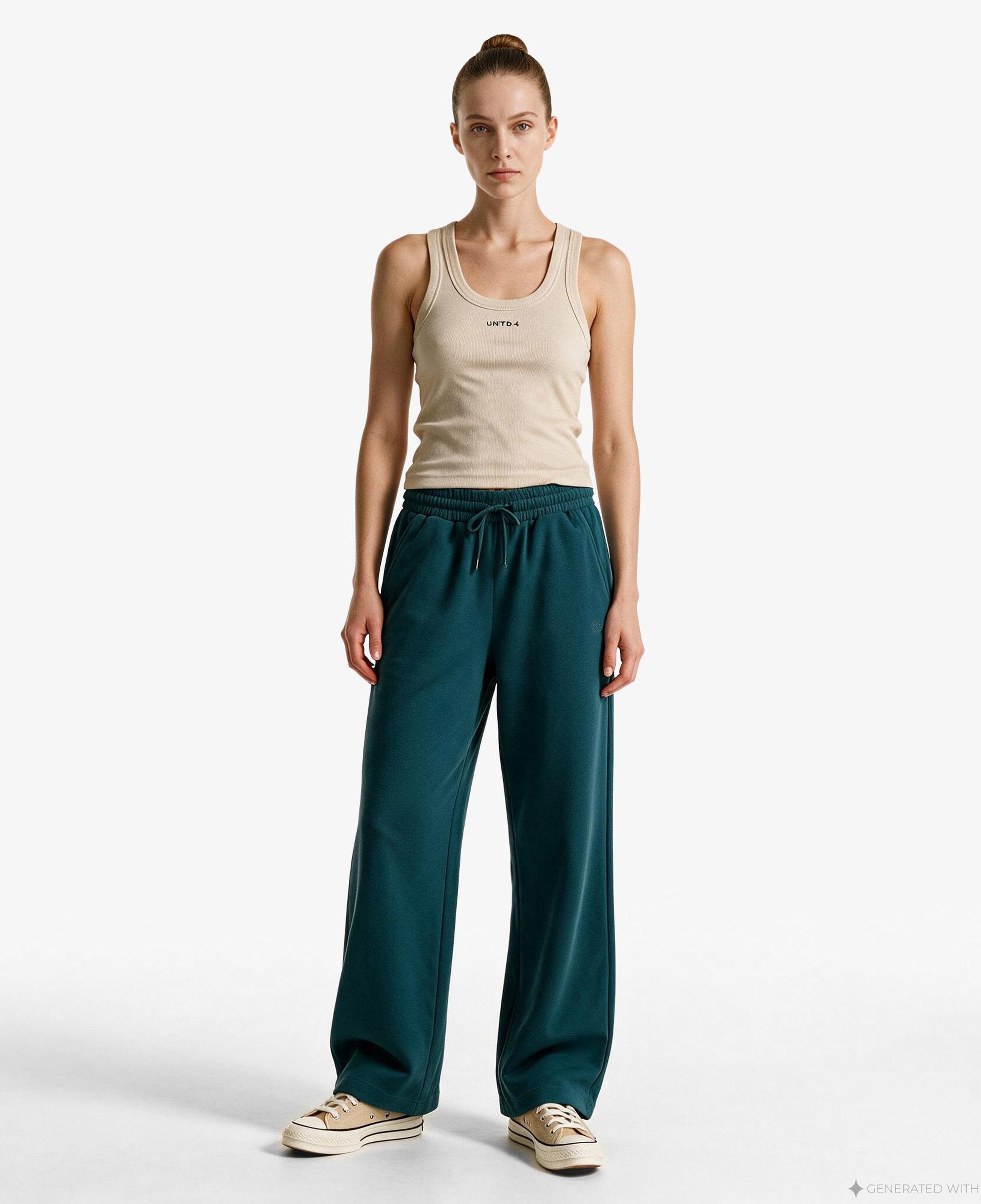 UNITED4 Regular Fit Kadın Yeşil Eşofman Altı