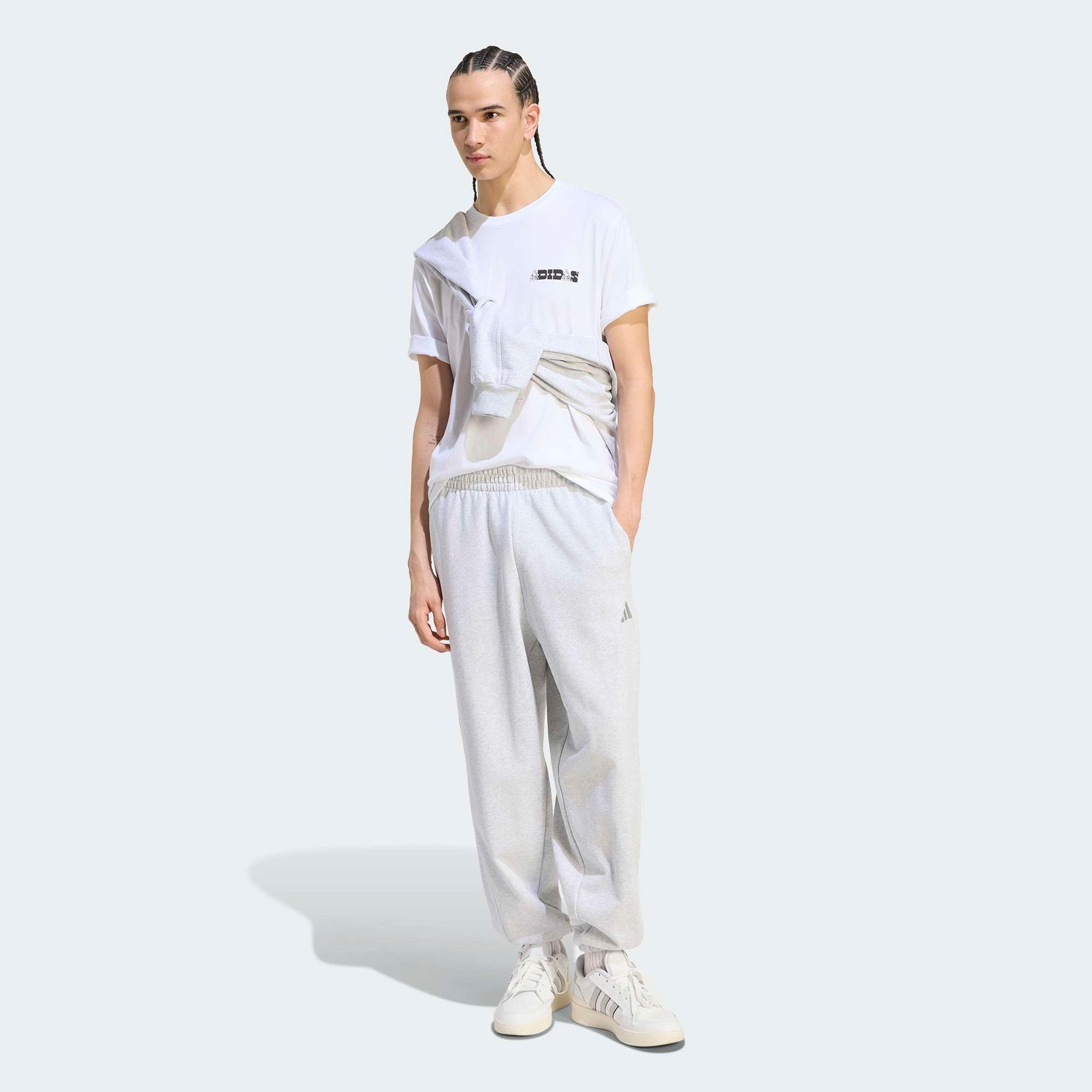 adidas Nov Card T Erkek Beyaz T-Shirt