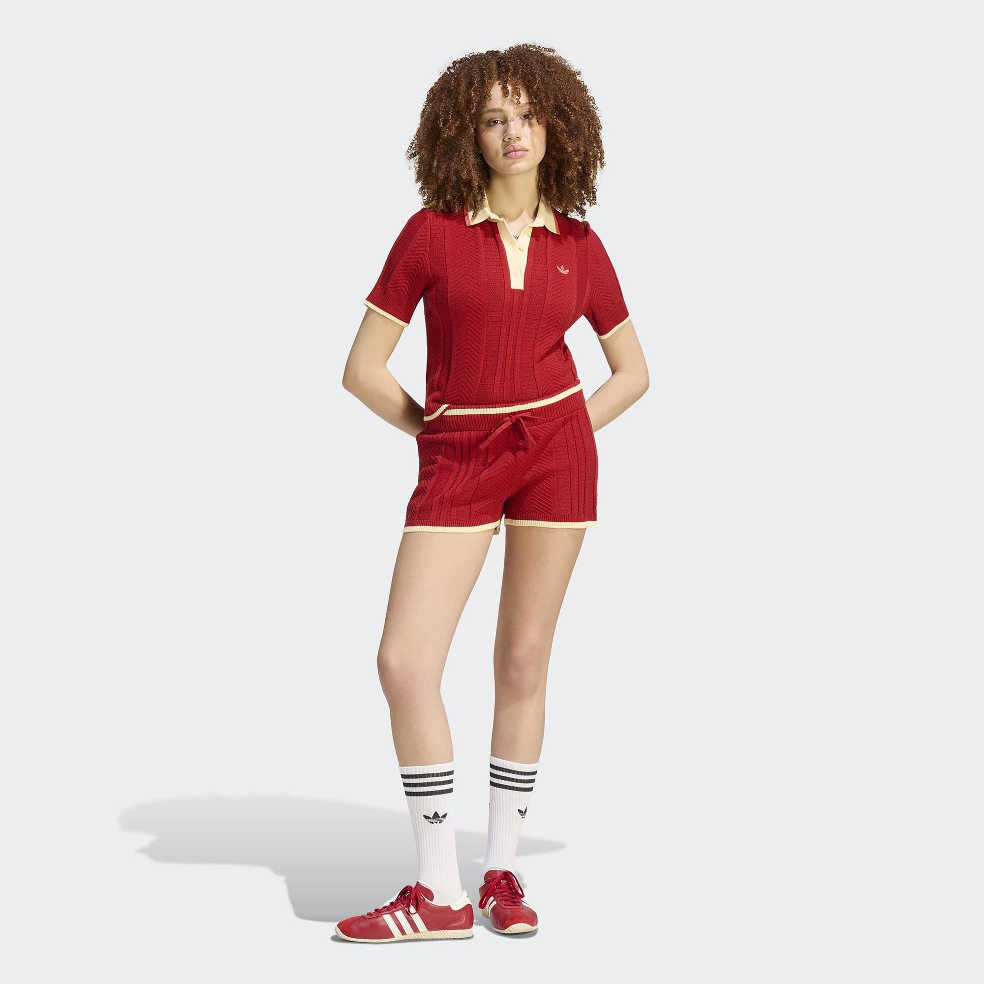 adidas Polo Sh Sleeves Kadın Kırmızı Polo Yaka T-Shirt