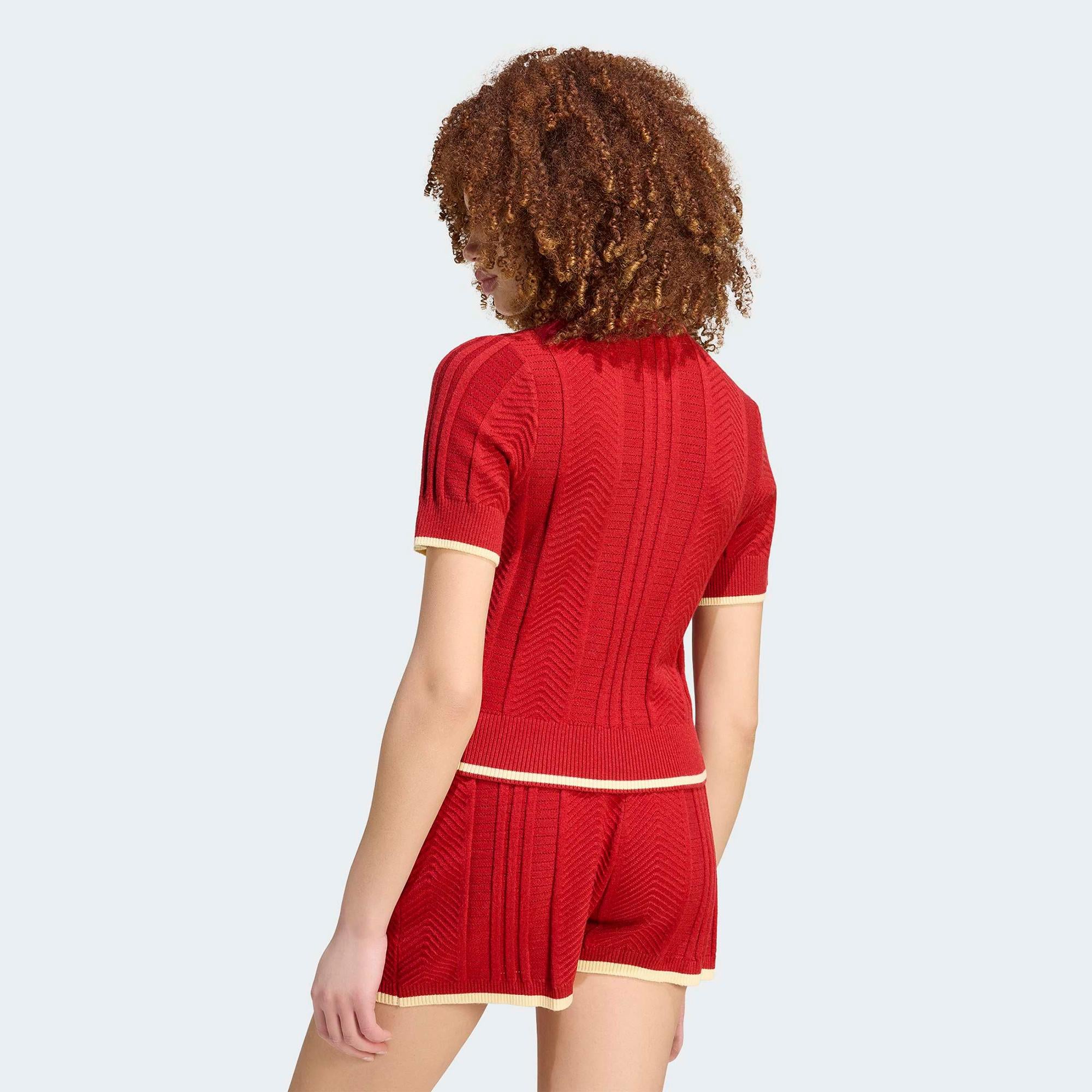adidas Polo Sh Sleeves Kadın Kırmızı Polo Yaka T-Shirt
