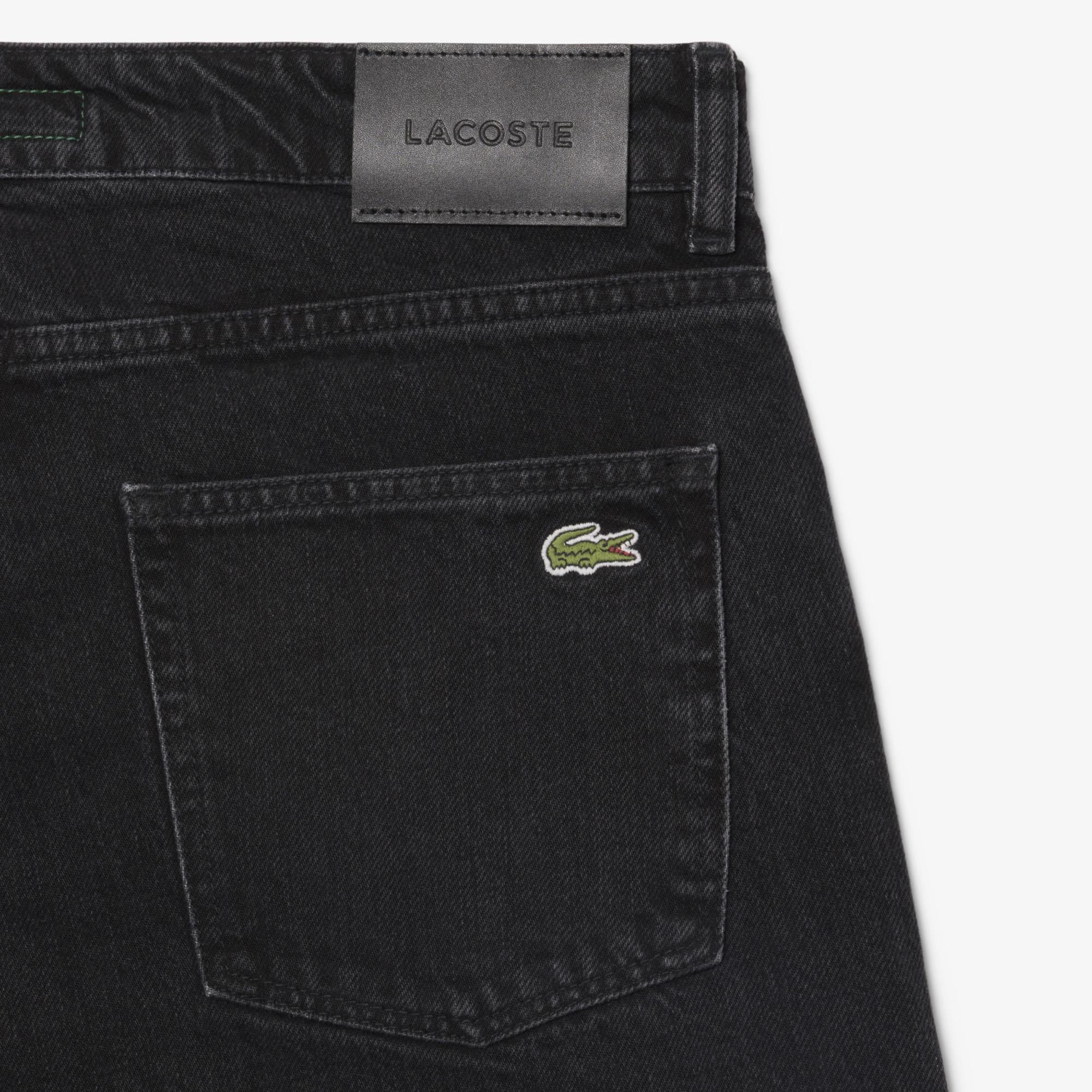Erkek Straight Fit Siyah Jean Pantolon