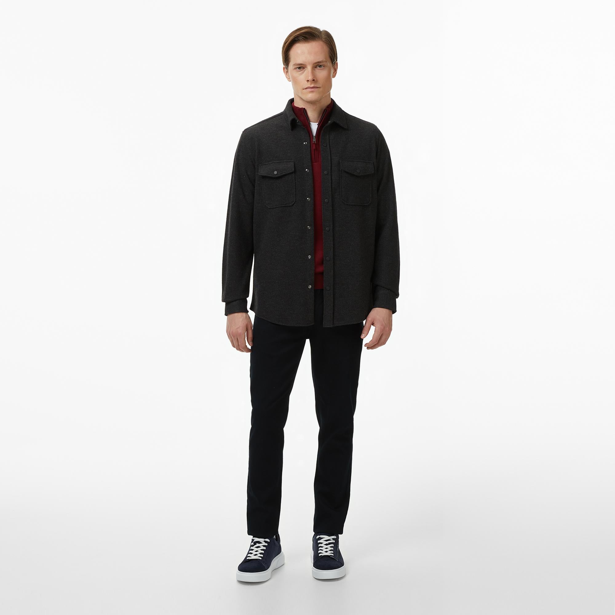 Nautica Erkek Siyah Classic Fit Gömlek