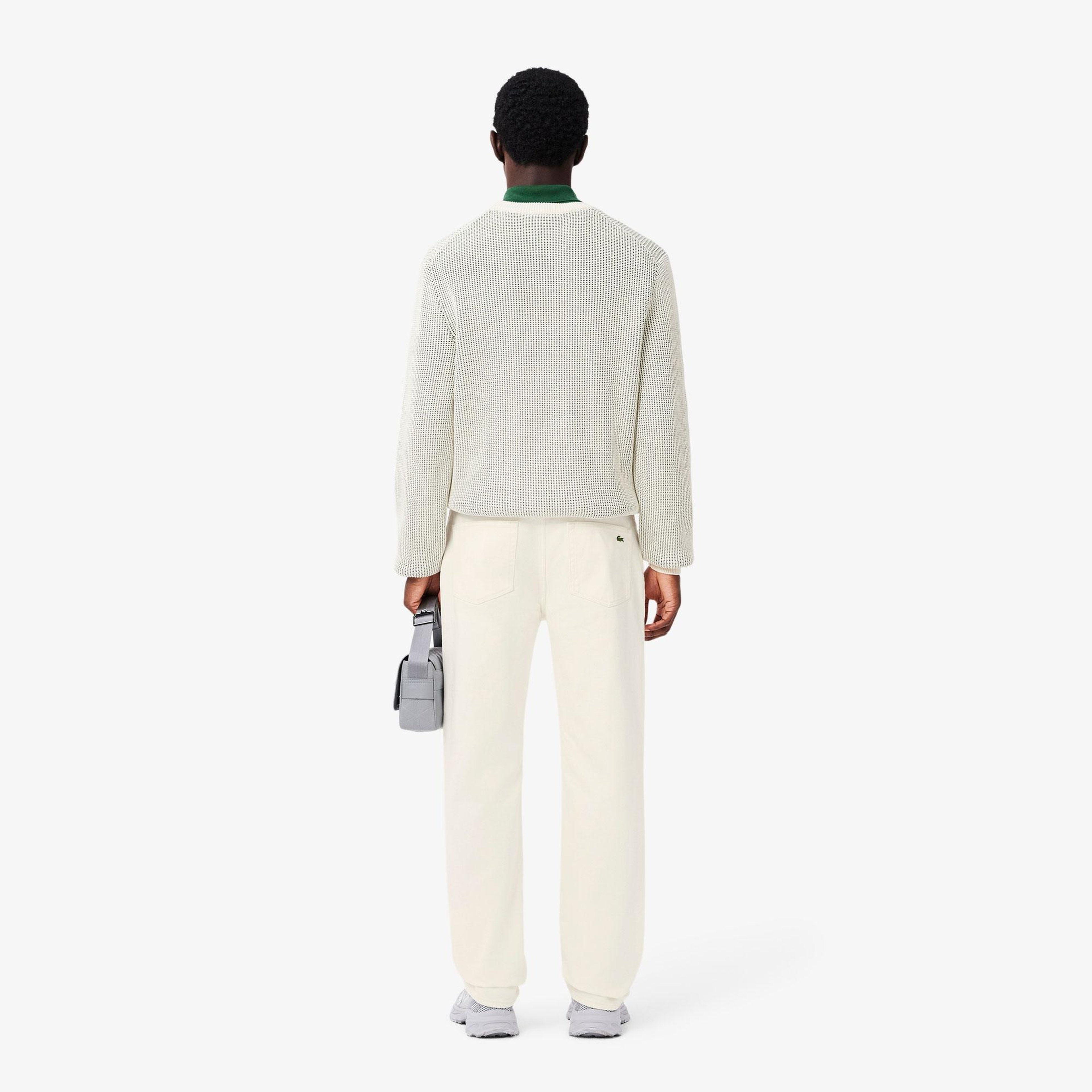 Erkek Straight Fit Krem Jean Pantolon