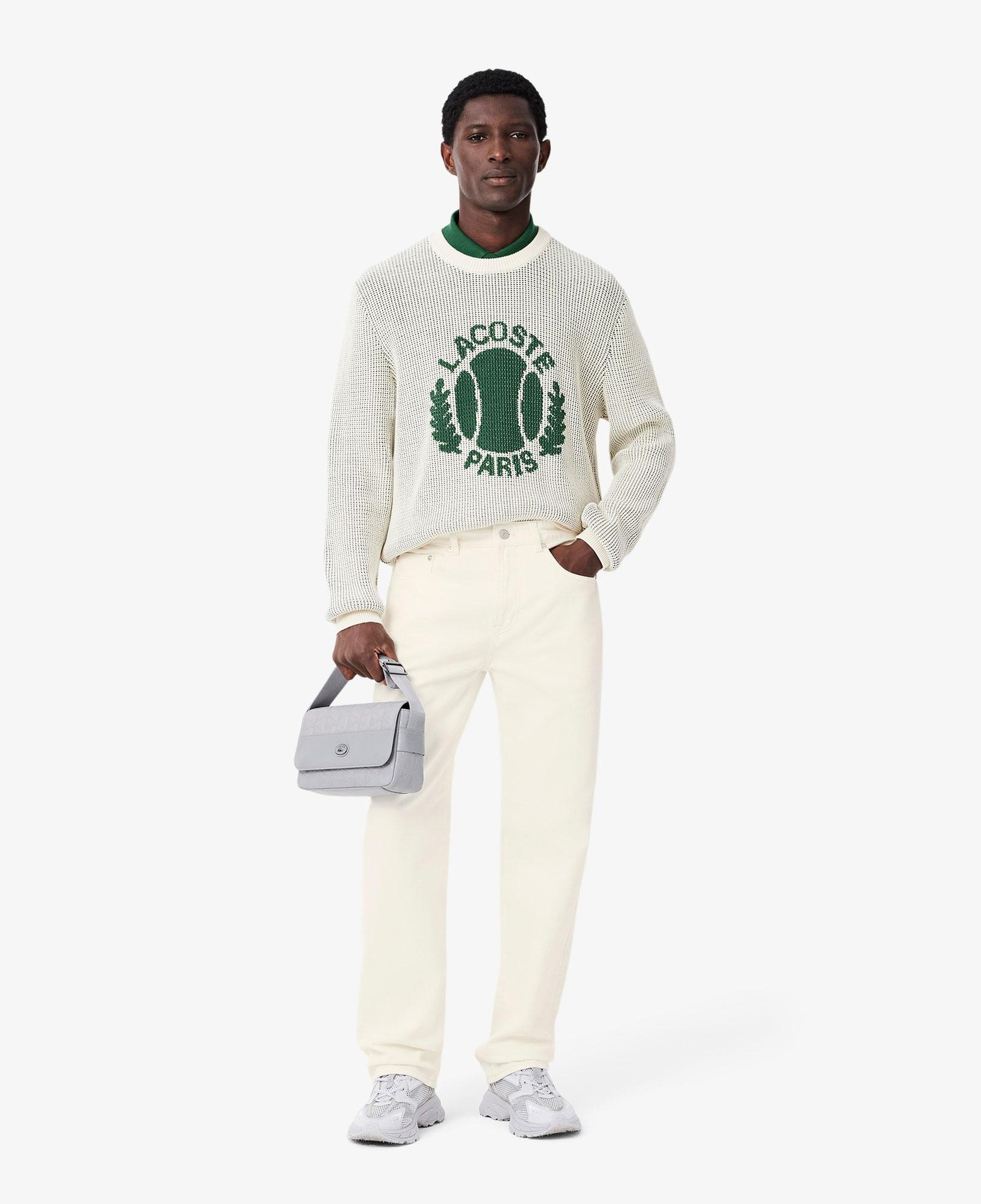 Erkek Straight Fit Krem Jean Pantolon