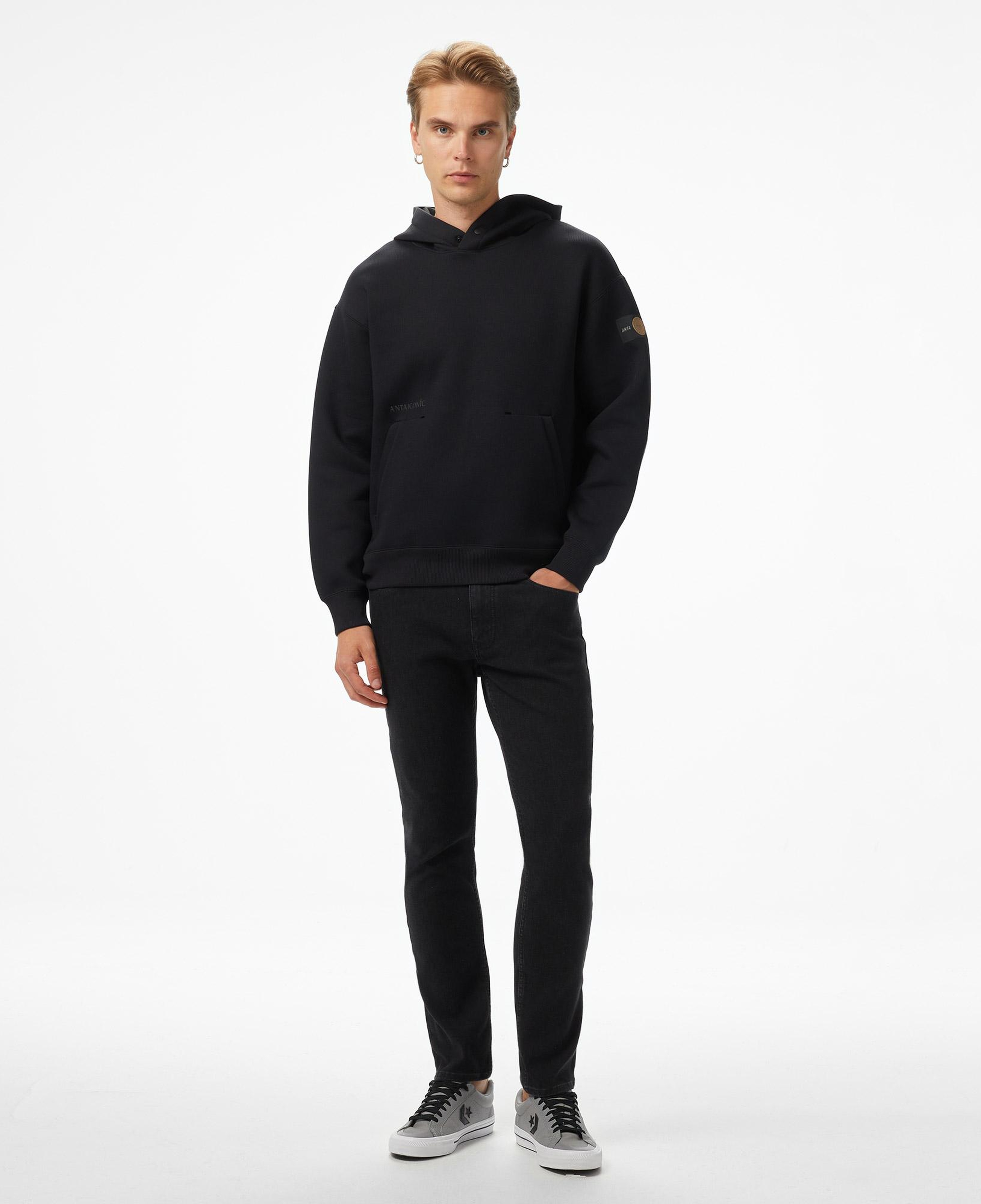 Anta Iconic Erkek Siyah Hoodie