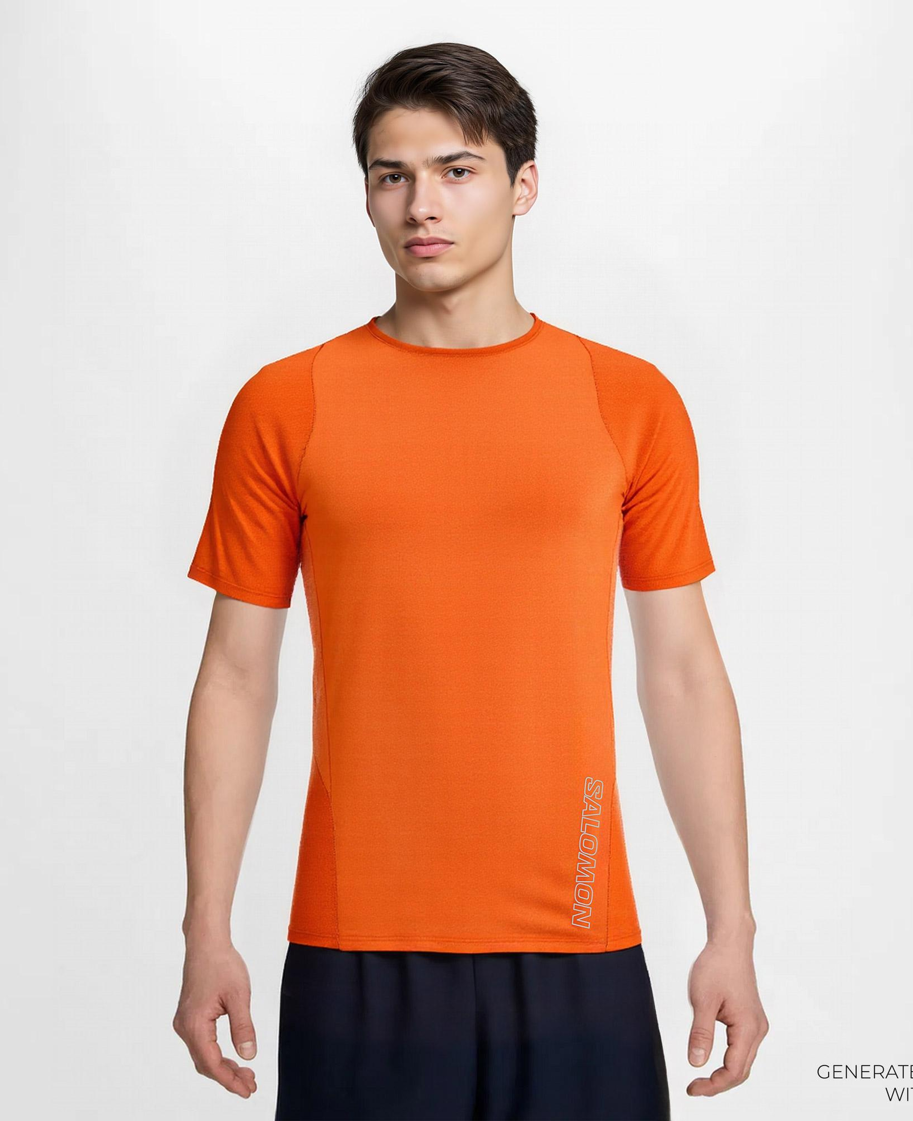 Salomon Sense Aero Erkek Turuncu Koşu T-Shirt