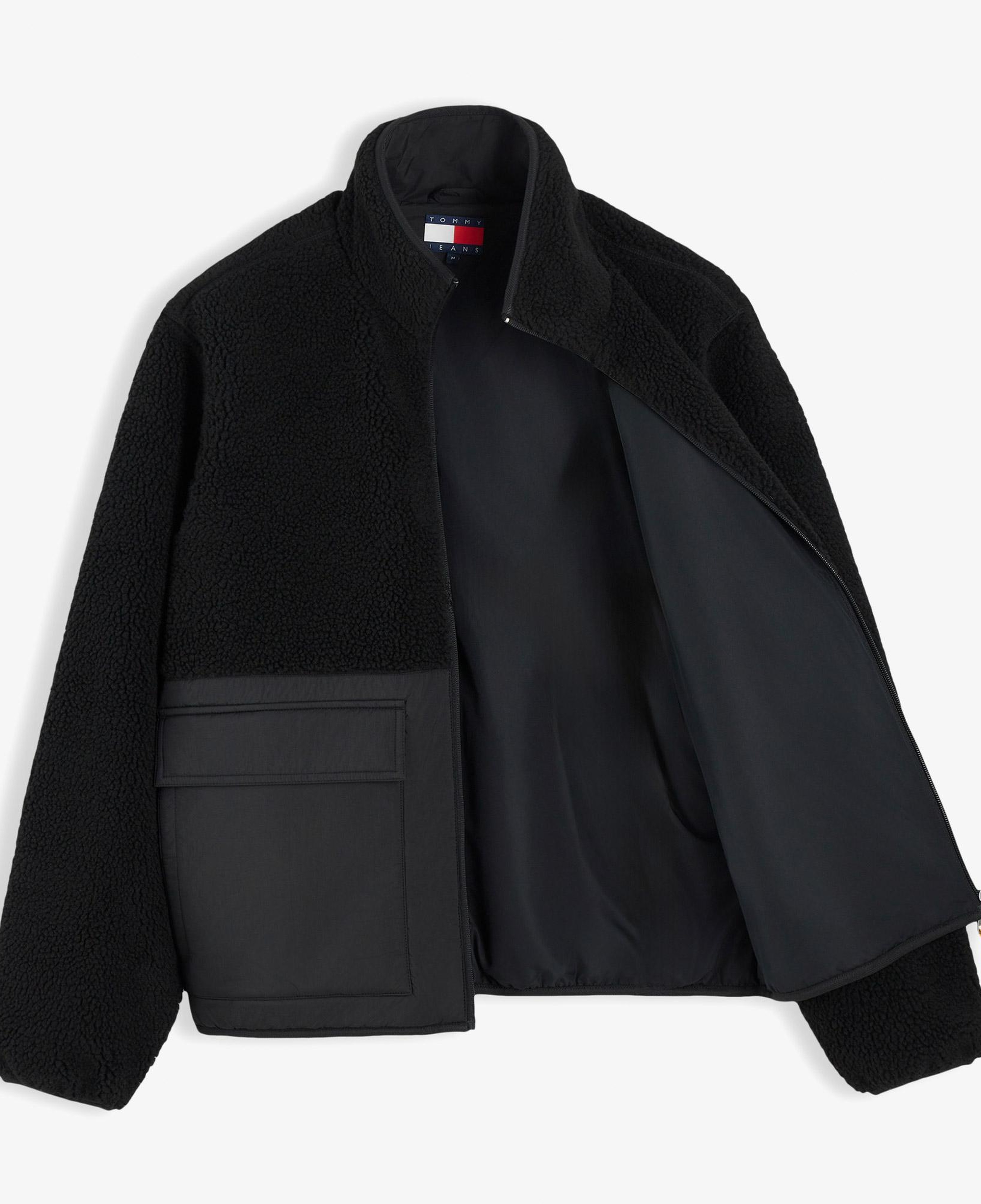 Tommy Hilfiger Essential Mix Teddy Erkek Siyah Ceket