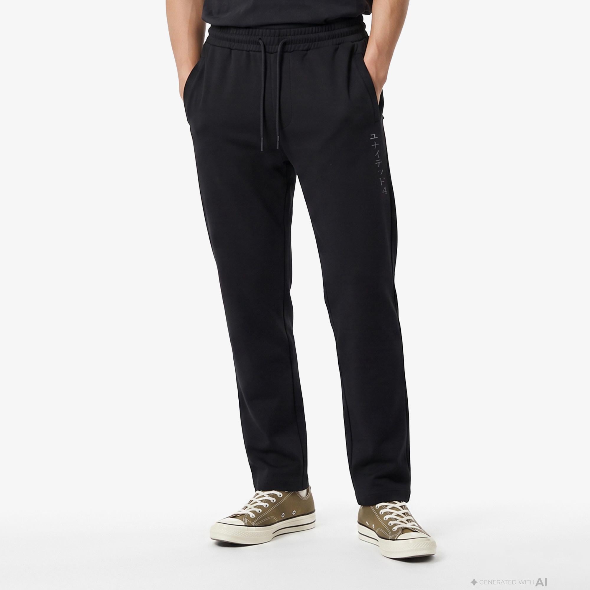 UNITED4 Regular Fit Erkek Siyah Eşofman Altı