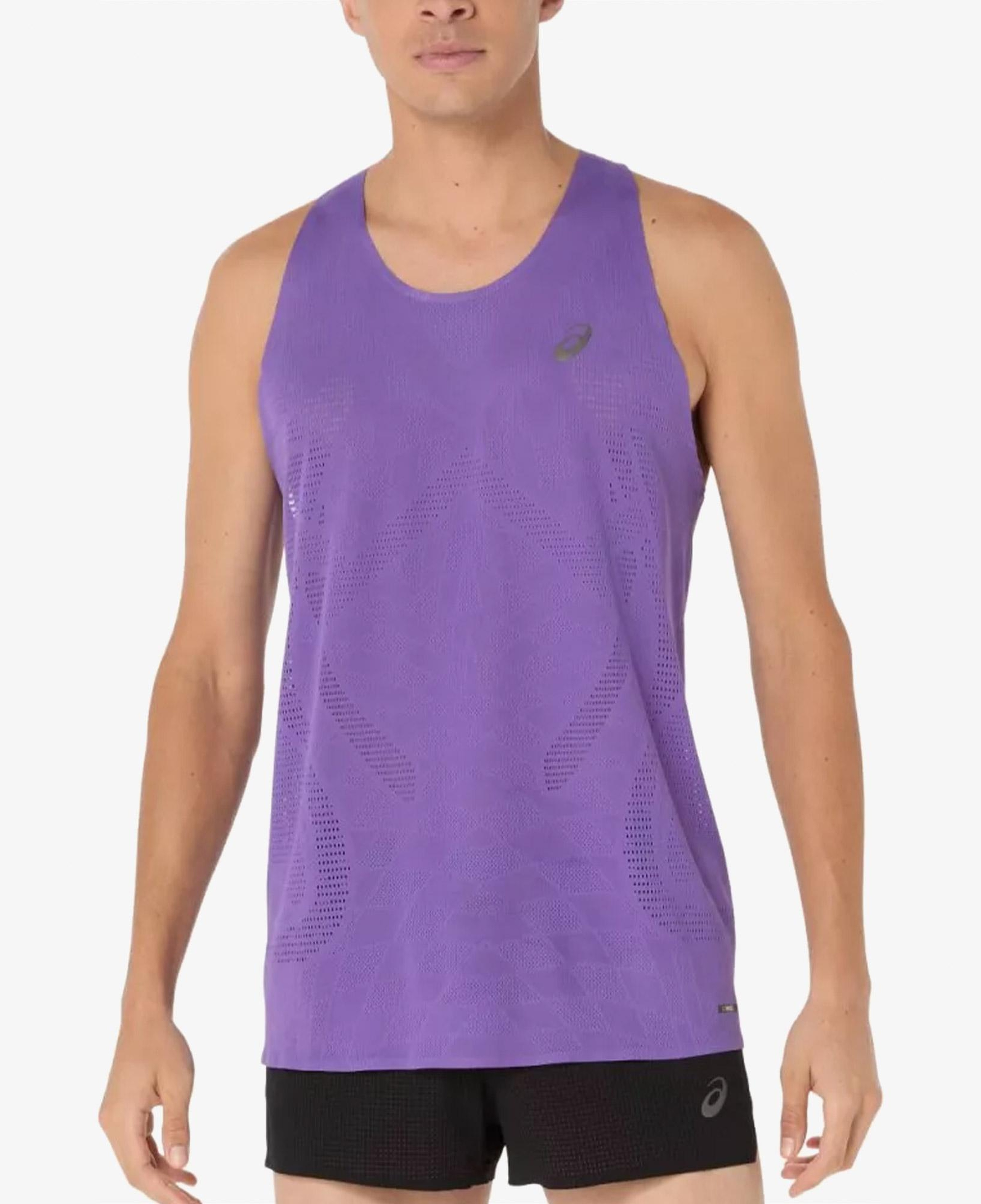 Asics Metarun Singlet Erkek Mor Atlet