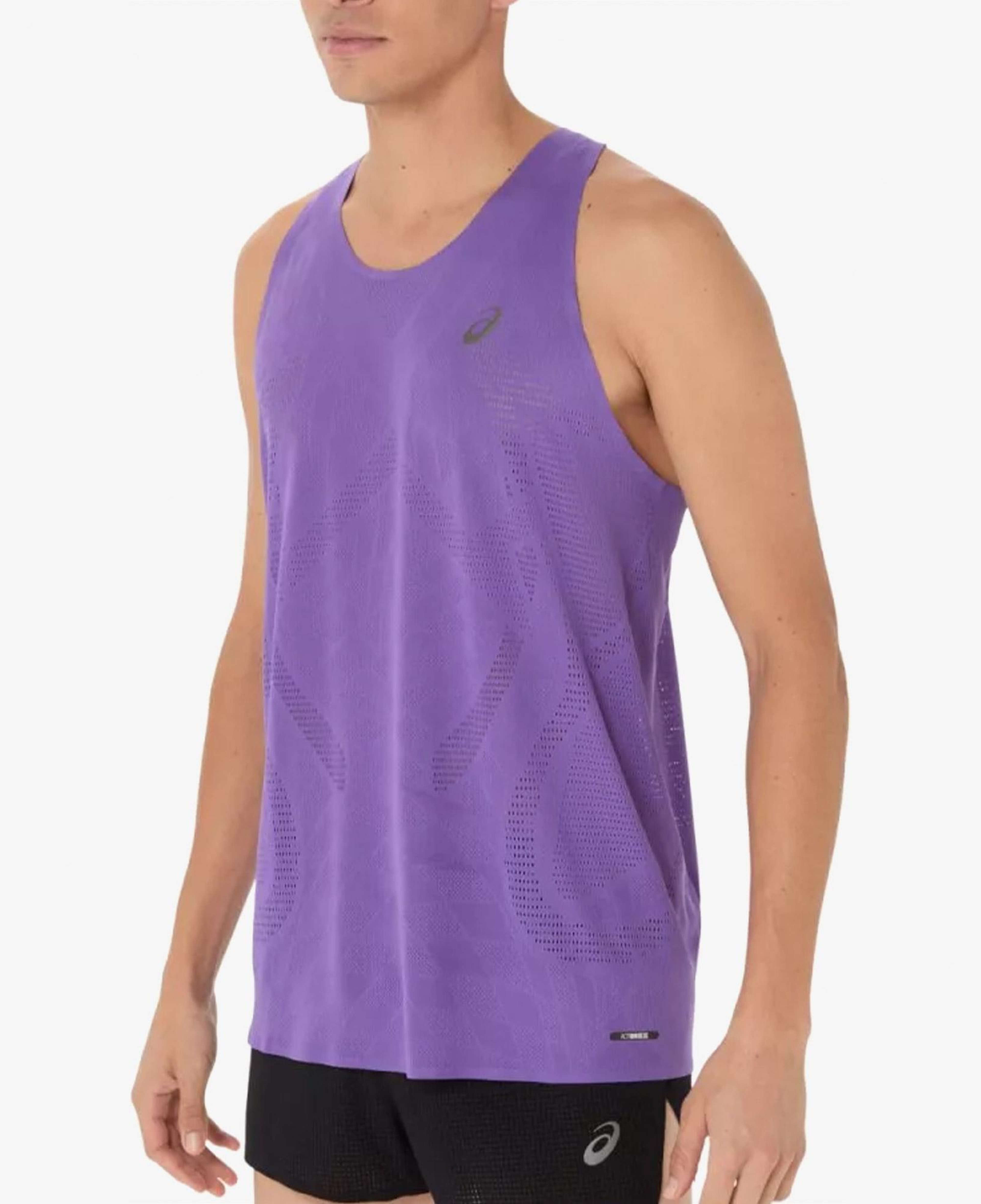 Asics Metarun Singlet Erkek Mor Atlet