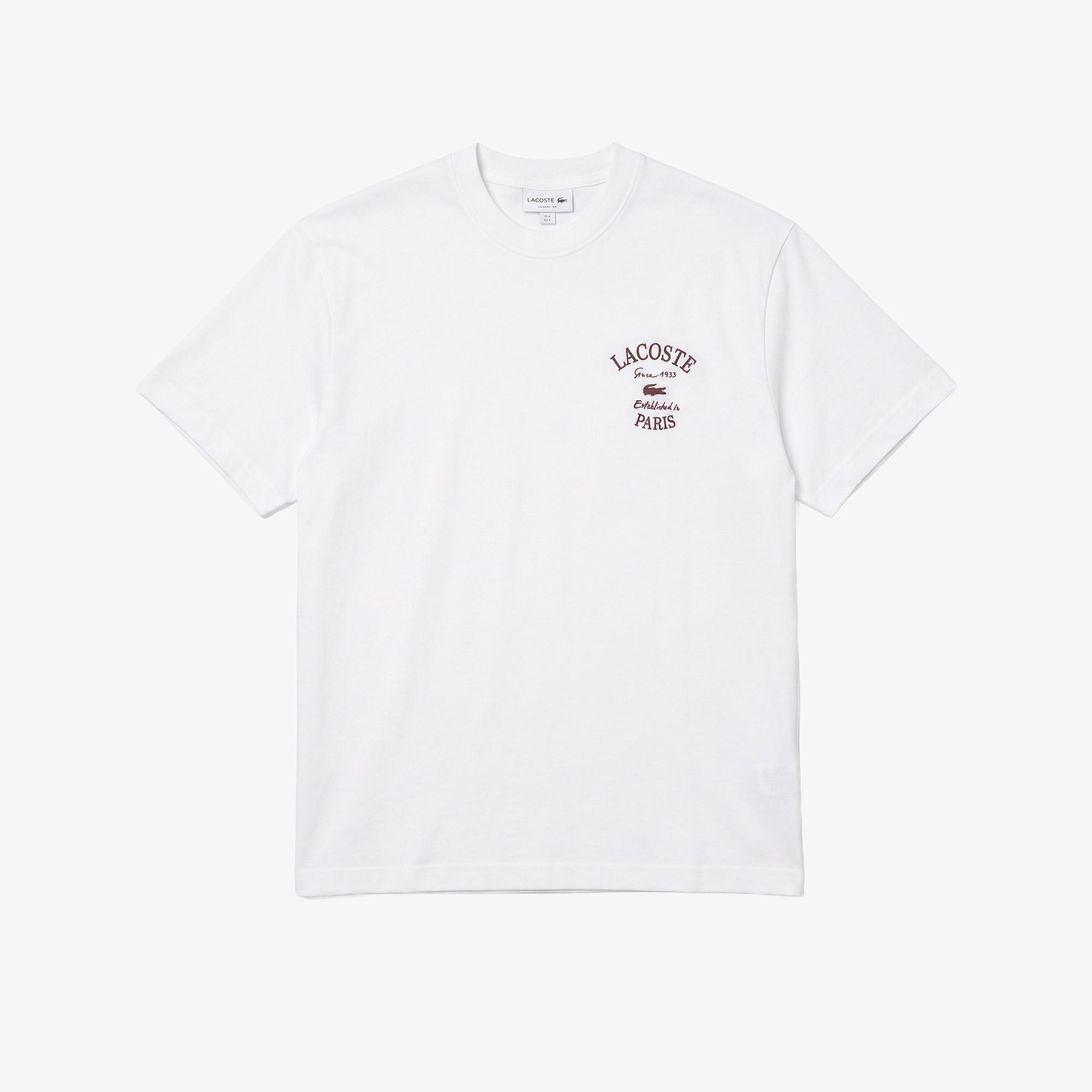 Erkek Classic Fit Bisiklet Yaka Beyaz T-Shirt
