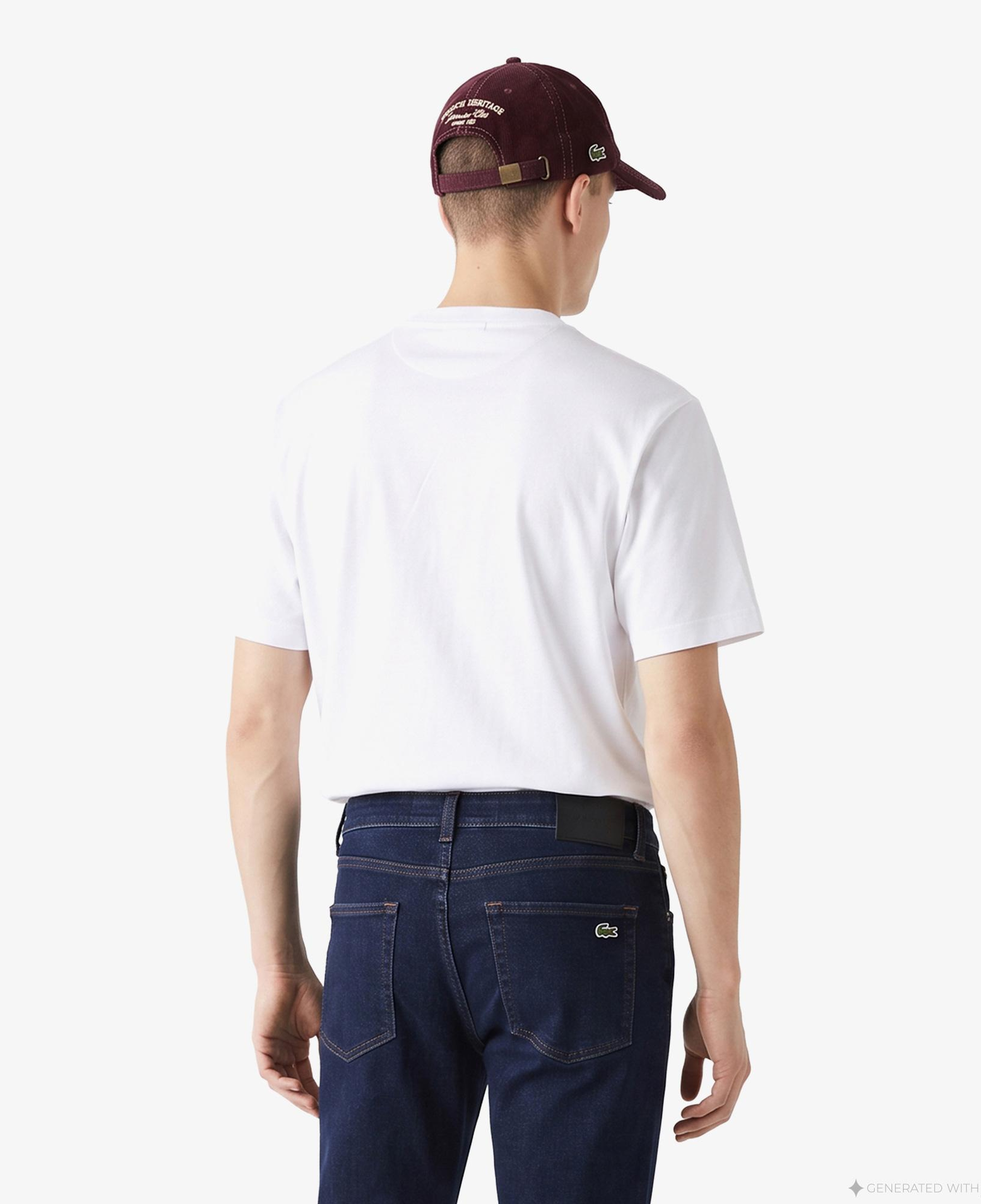 Erkek Classic Fit Bisiklet Yaka Beyaz T-Shirt