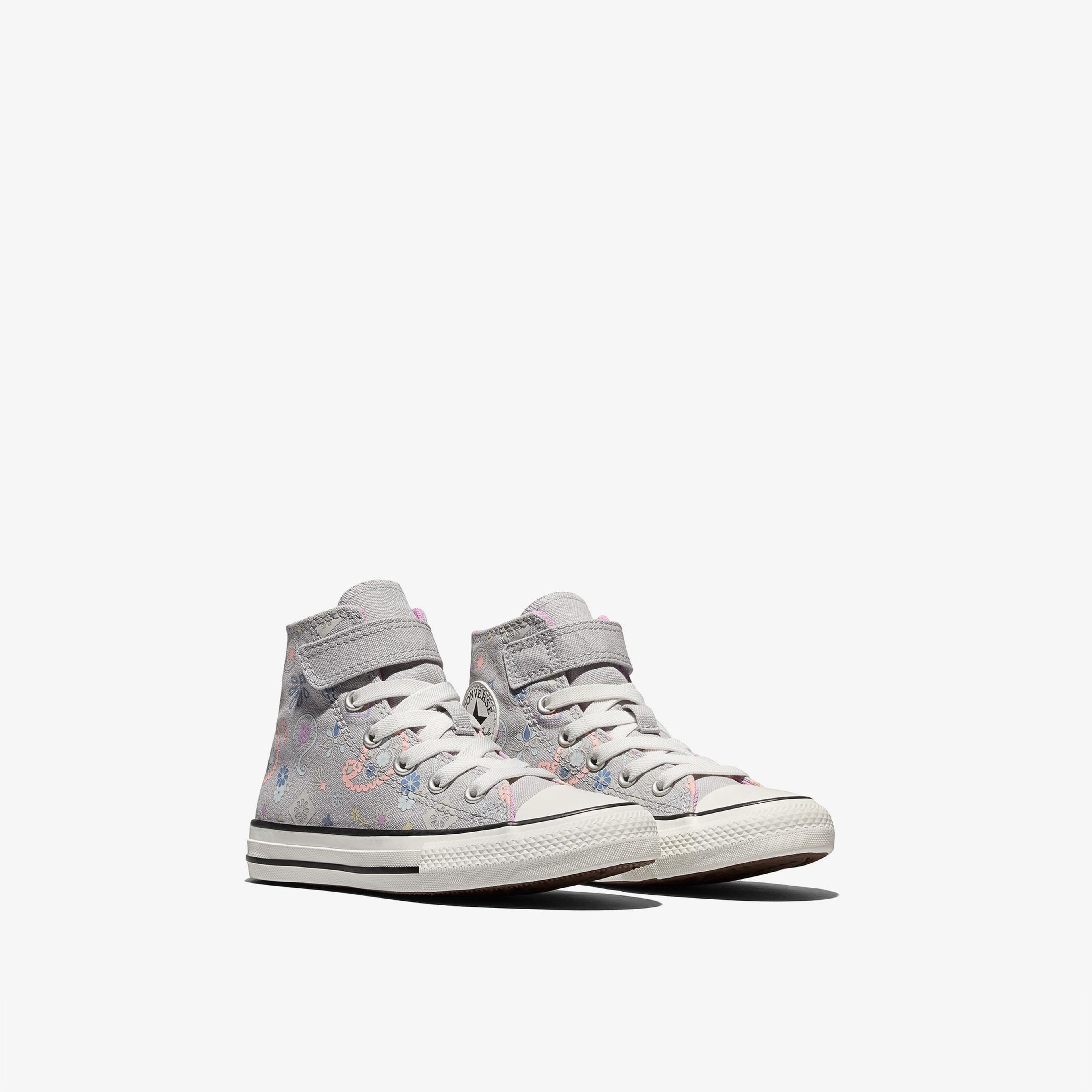Converse Chuck Taylor All Star Easy-On Desenli Genç Gri Sneaker
