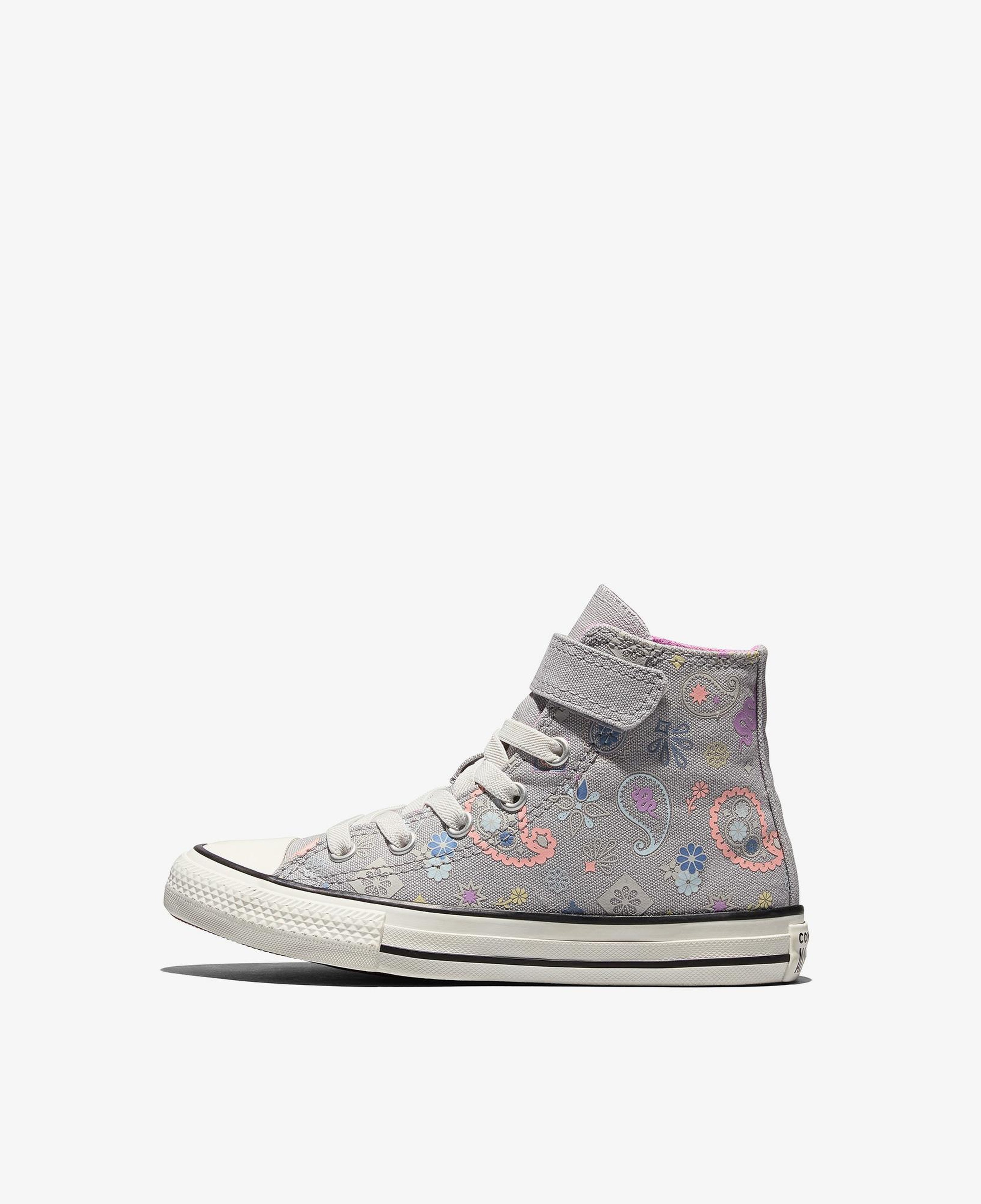 Converse Chuck Taylor All Star Easy-On Desenli Genç Çocuk Gri Sneaker