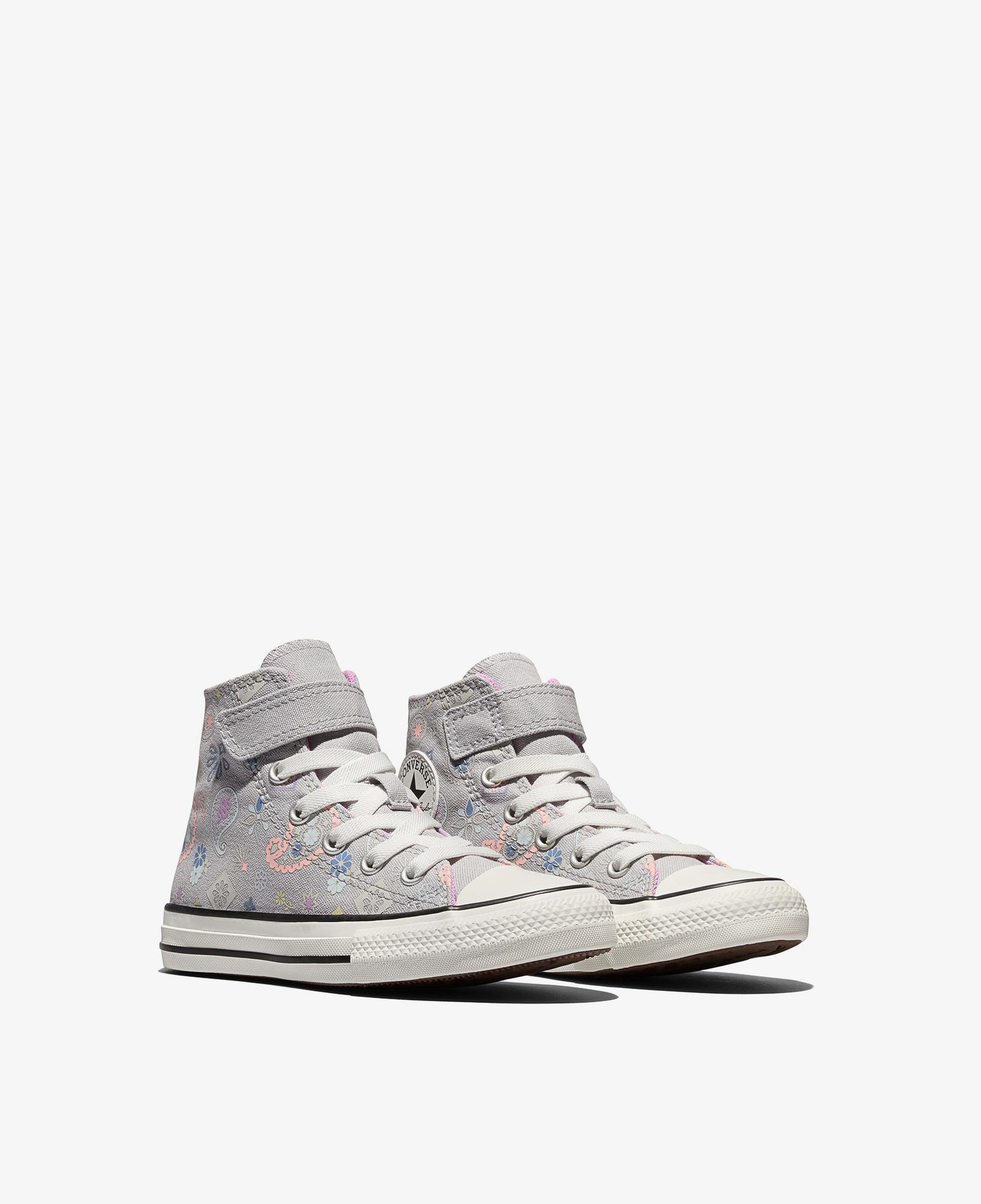 Converse Chuck Taylor All Star Easy-On Desenli Genç Çocuk Gri Sneaker