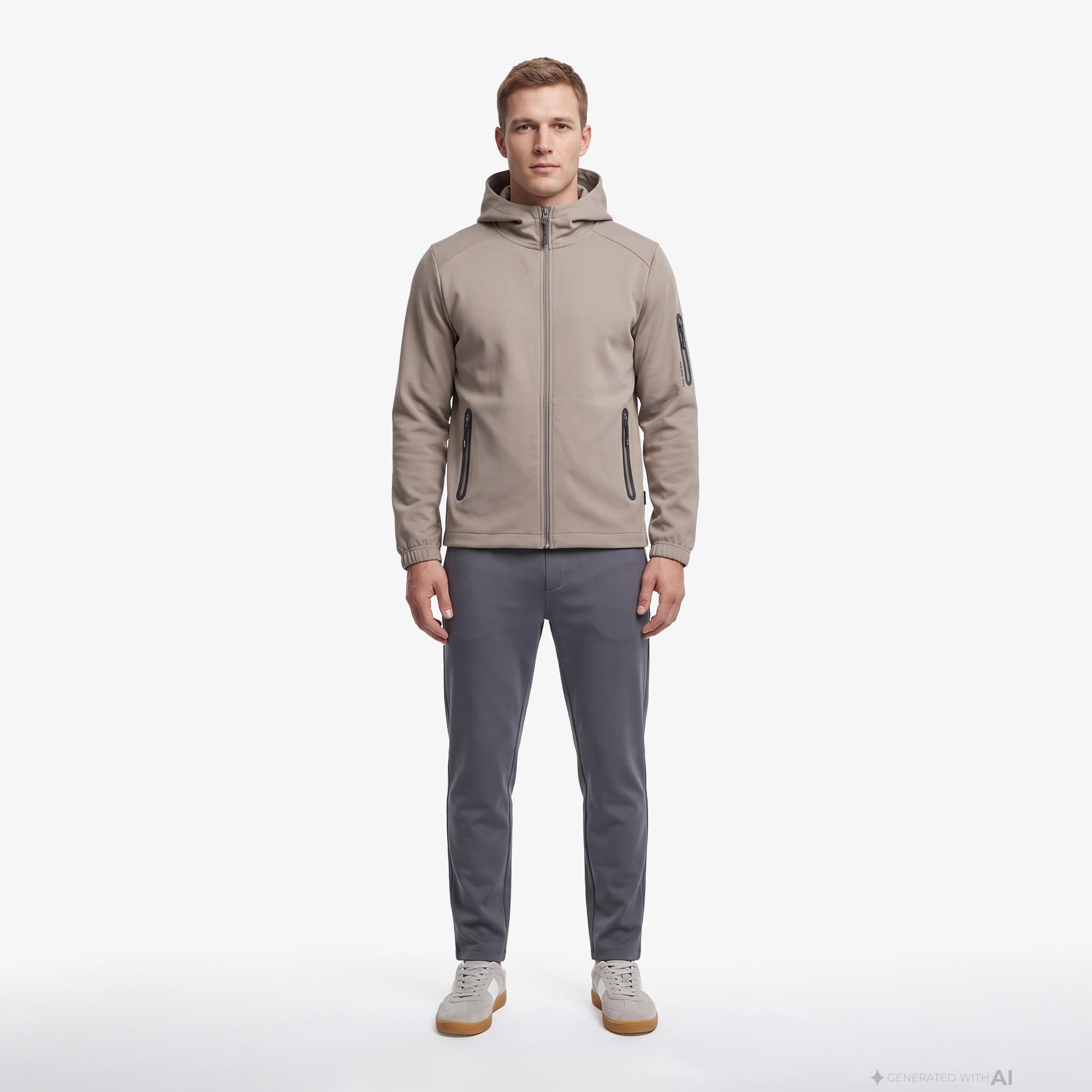 Nautica Erkek Kahverengi Kapüşonlu Sweatshirt