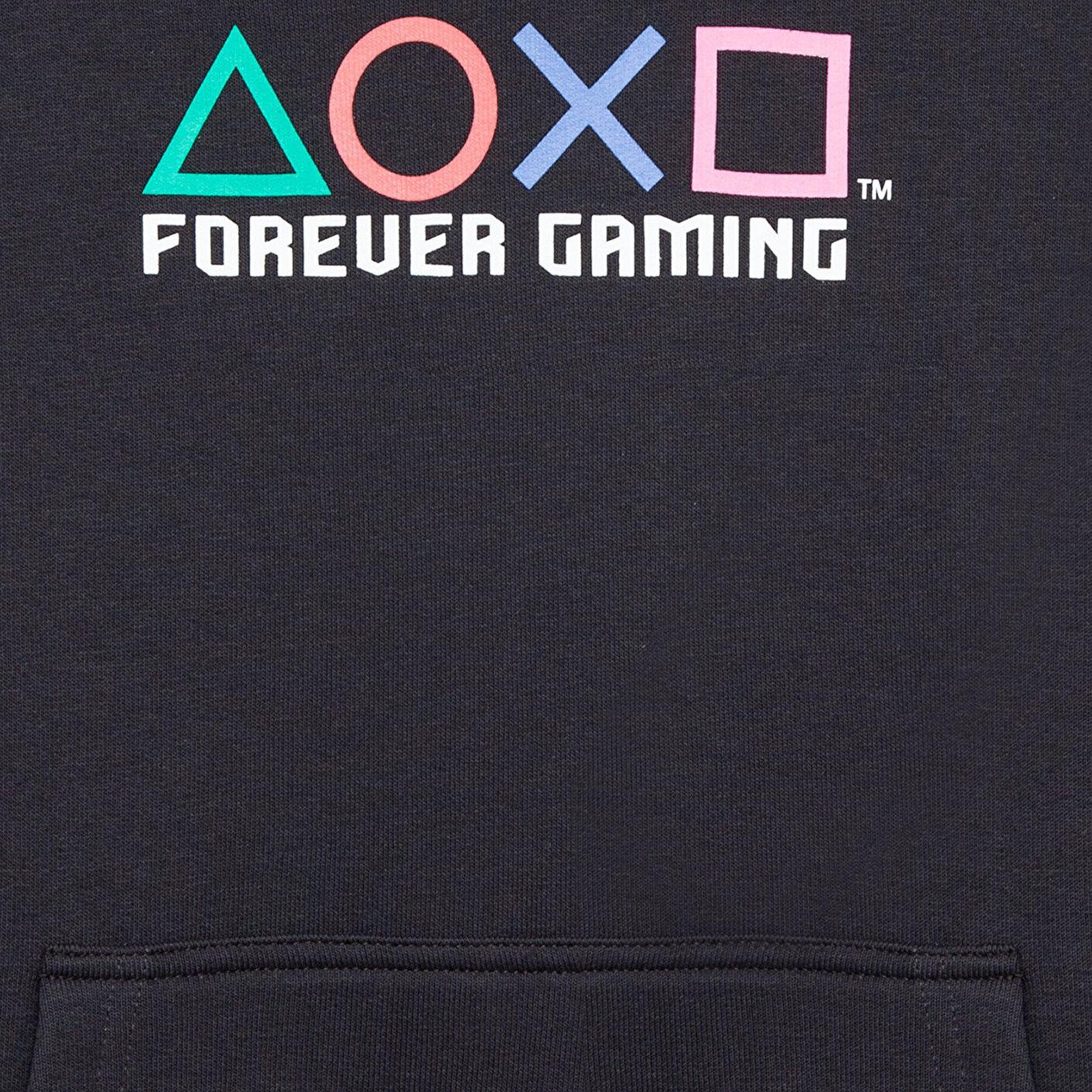 Mavi PlayStation Baskılı Kapüşonlu Sweatshirt 6S10194-70087