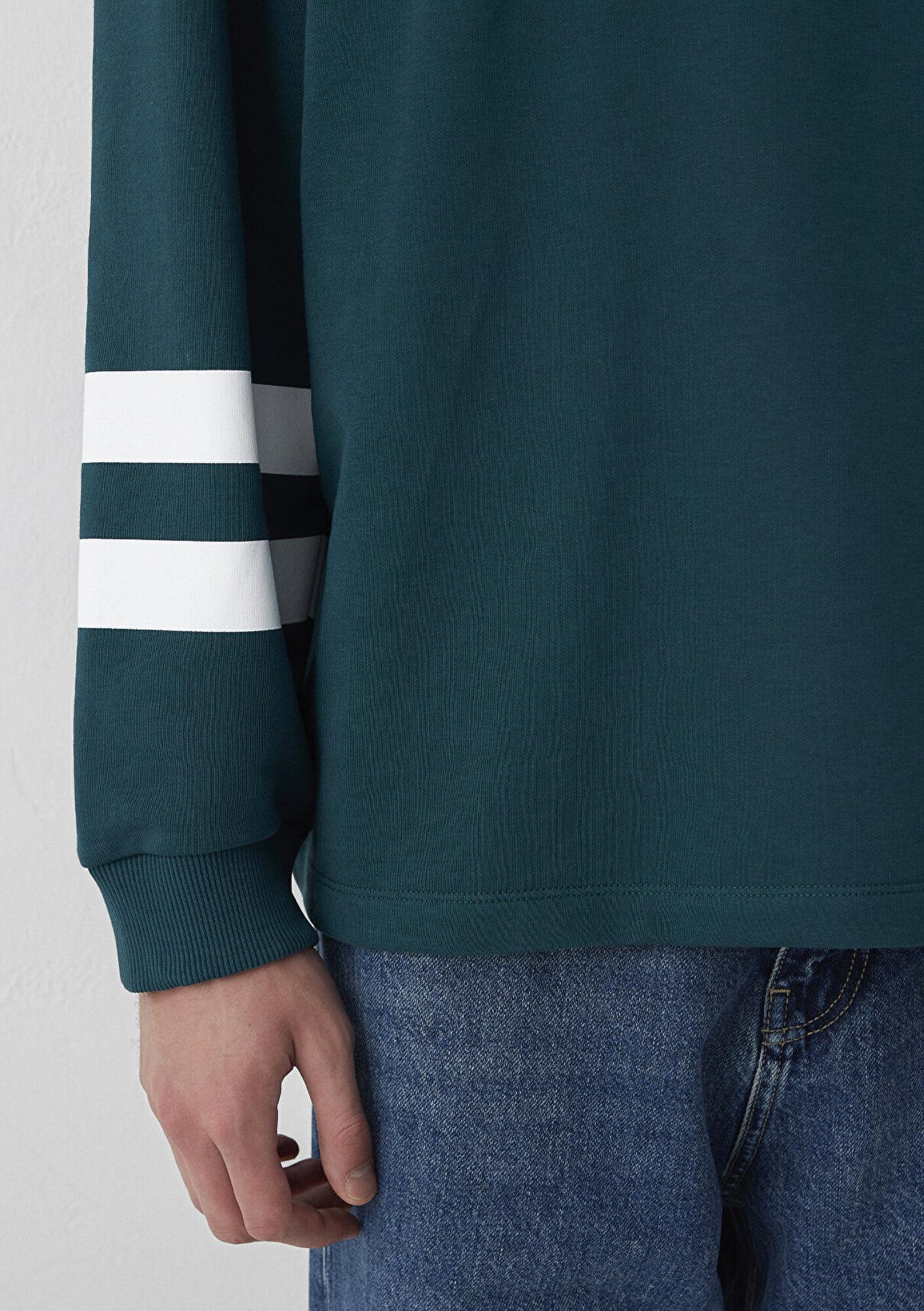 Mavi Polo Yaka Yeşil Sweatshirt 0S10612-90366