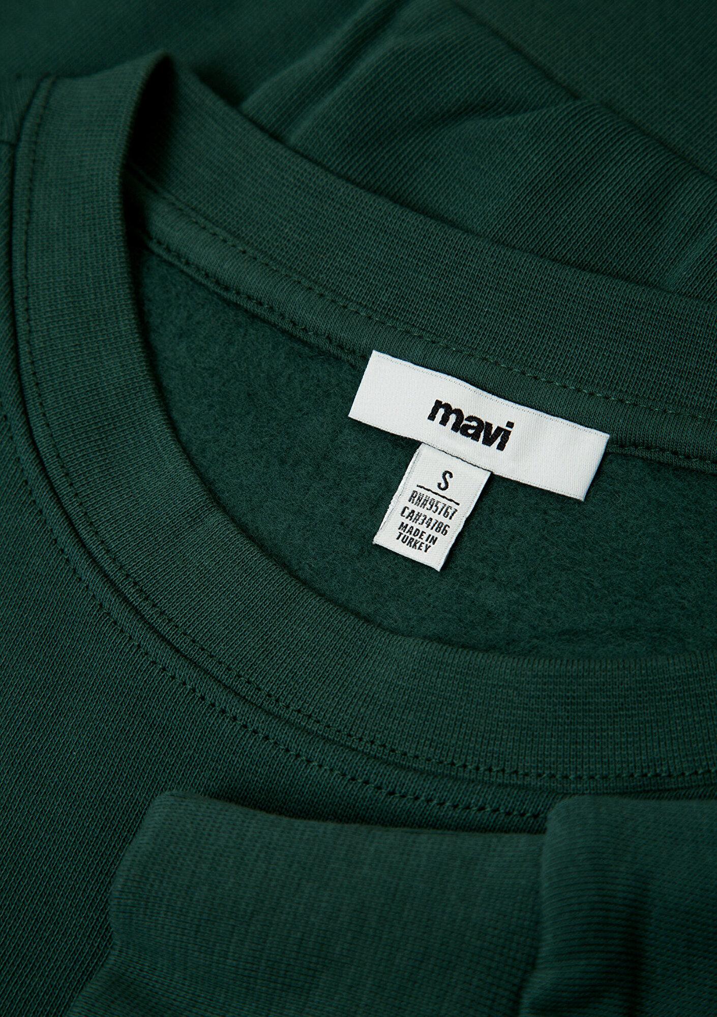 Mavi Mavi Logo Baskılı Yeşil Sweatshirt 1S10580-71538