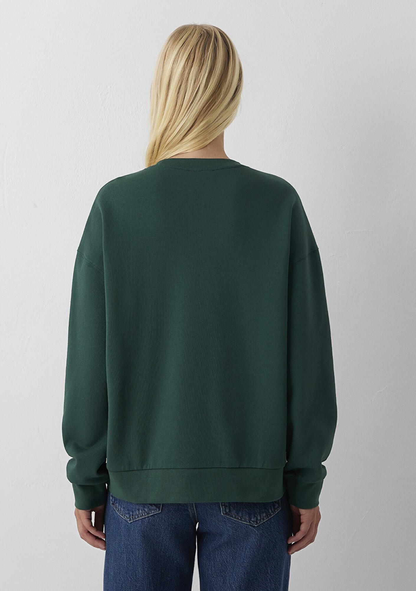 Mavi Mavi Logo Baskılı Yeşil Sweatshirt 1S10580-71538