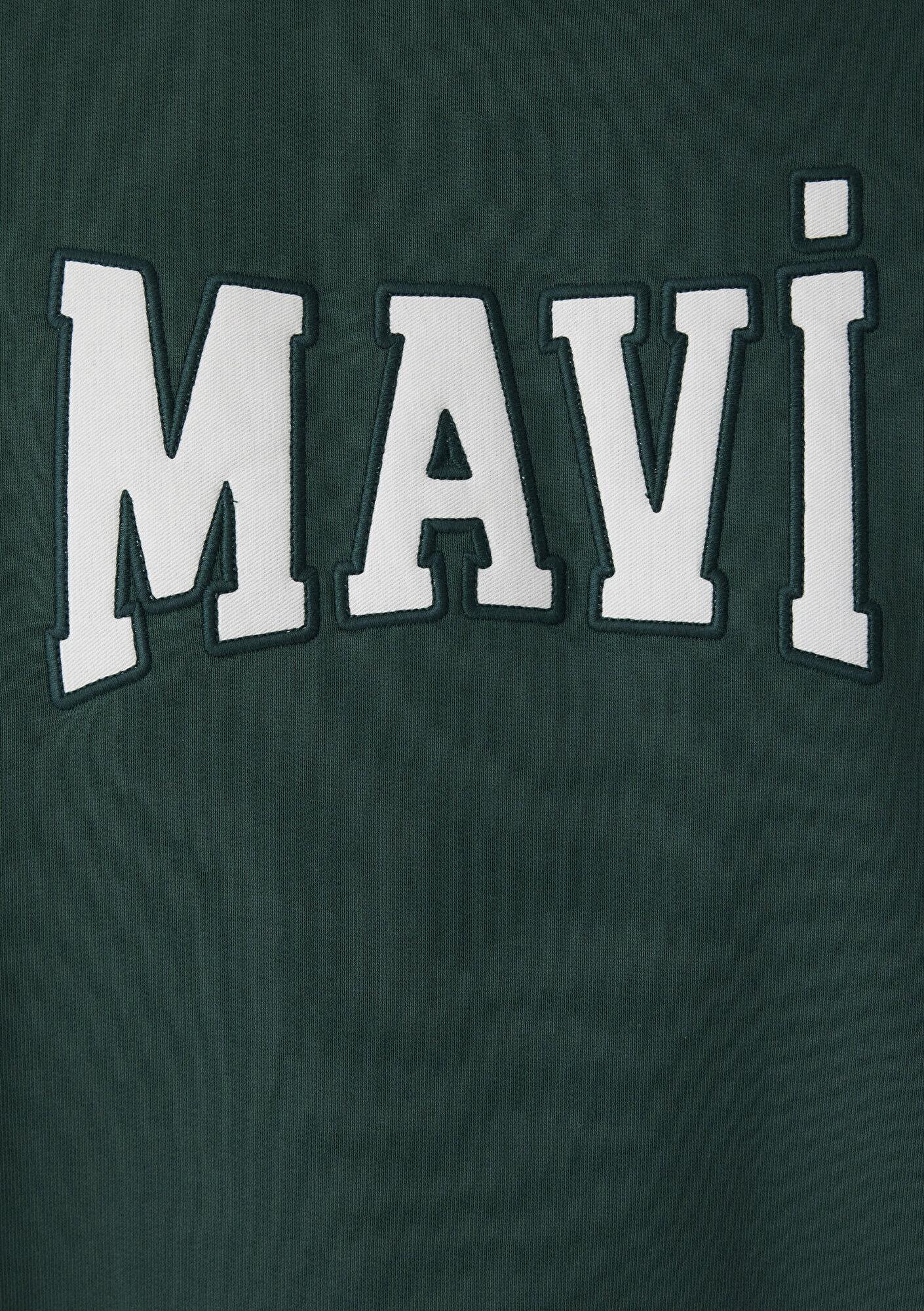 Mavi Mavi Logo Baskılı Yeşil Sweatshirt 1S10580-71538