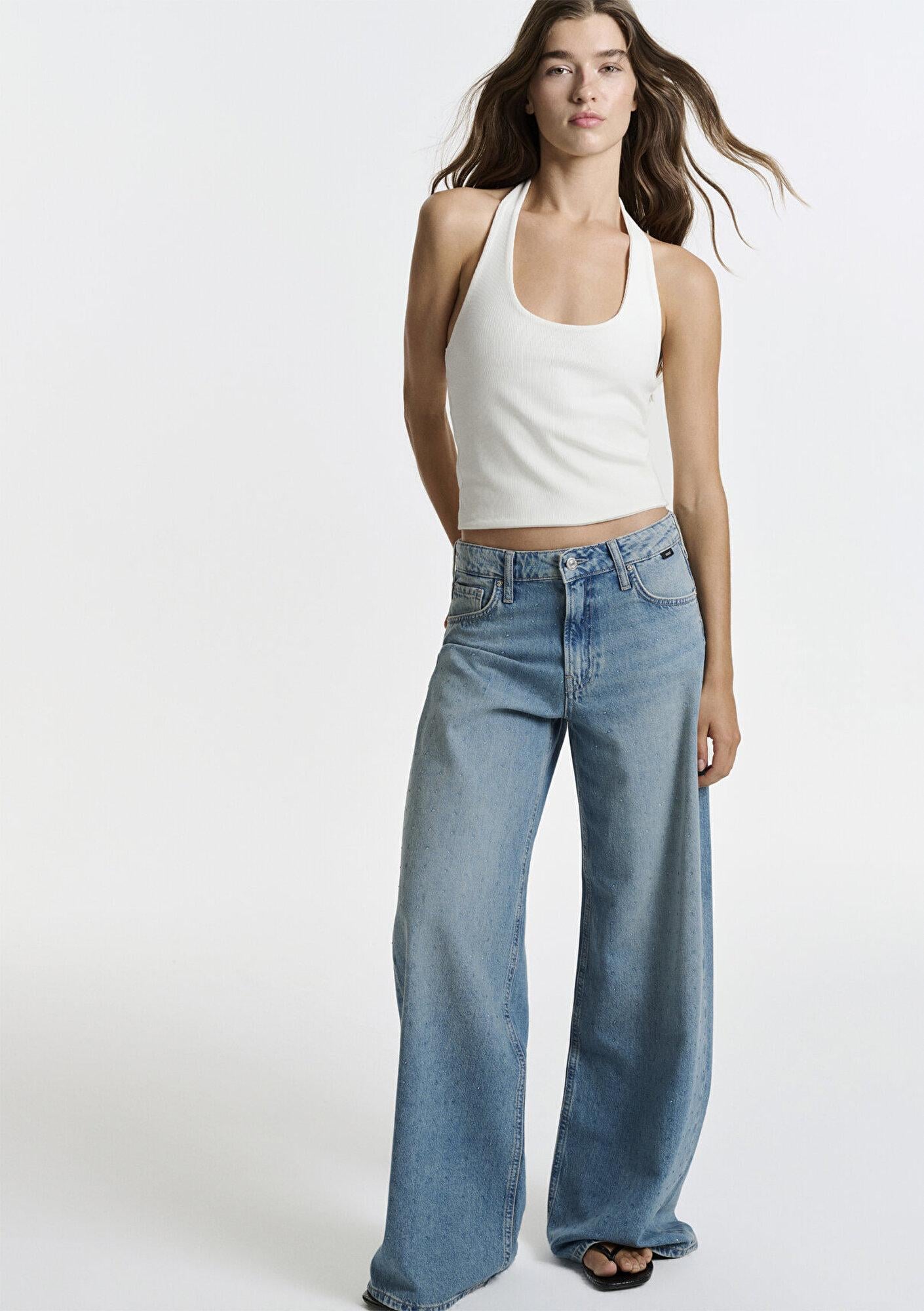 Mavi Joy Iconic Taşlı Açık Mavi Jean Pantolon 1010960-A6742
