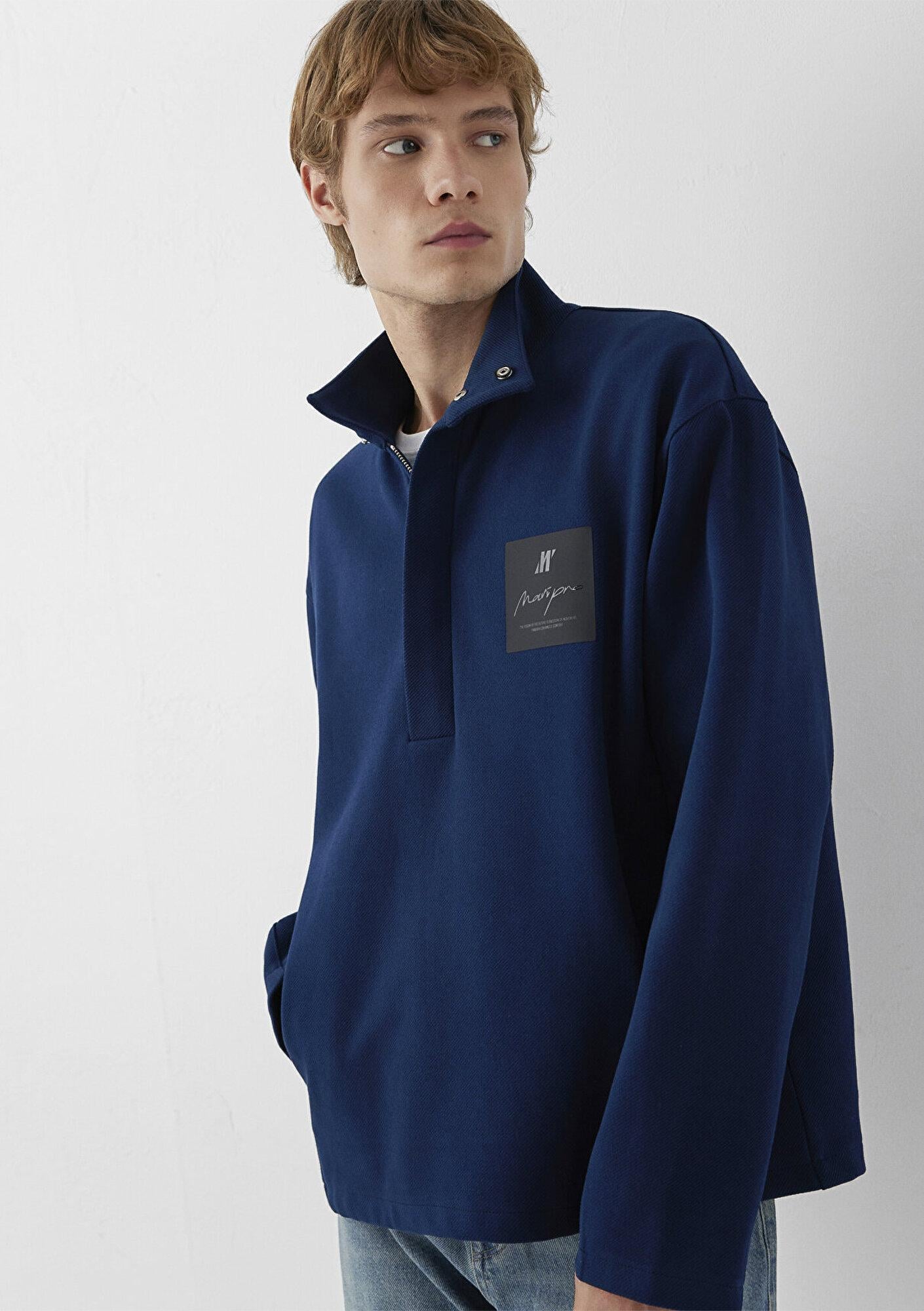 Mavi Mavi Pro Dik Yakalı Lacivert Sweatshirt 0S20022-89353
