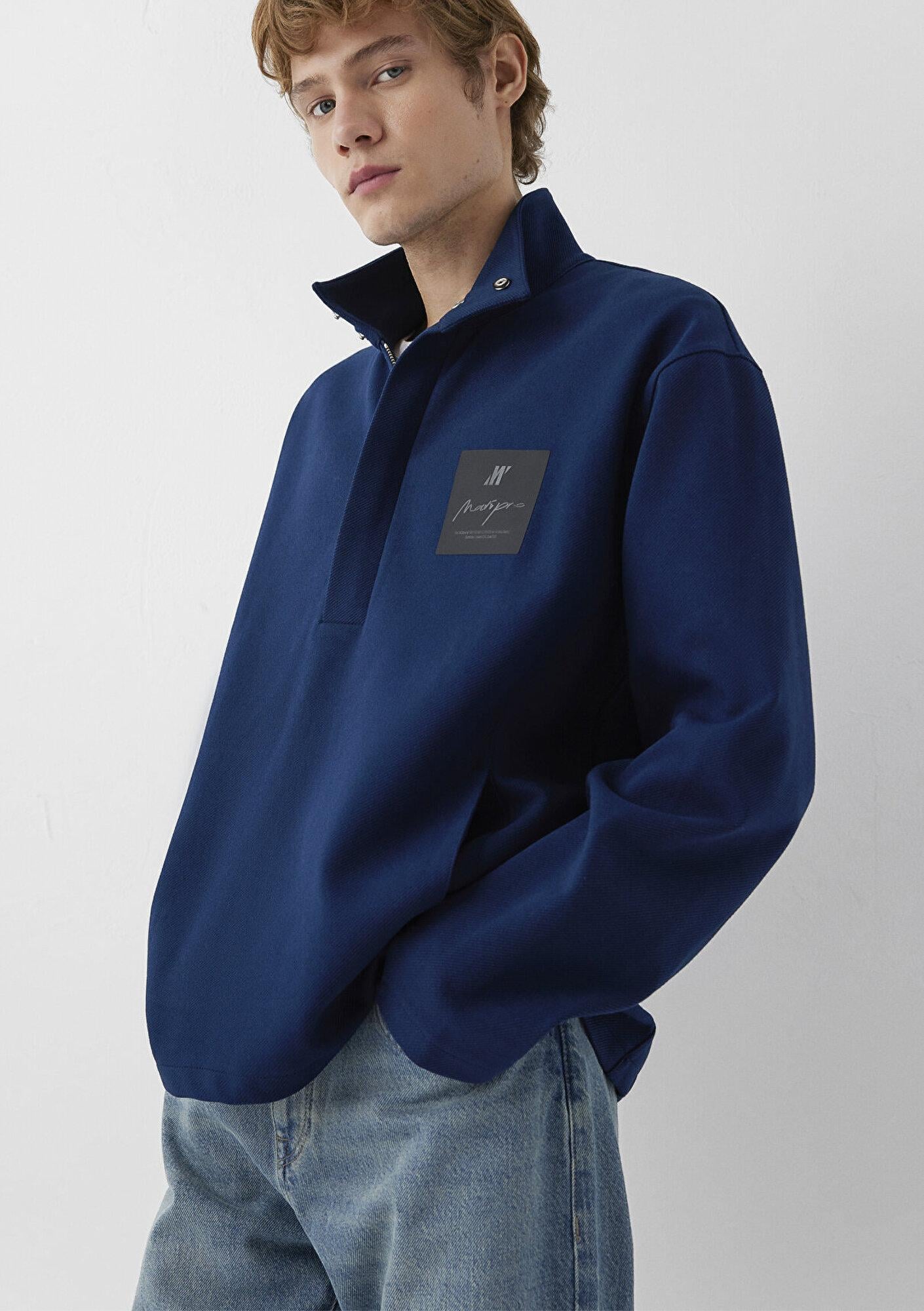 Mavi Mavi Pro Dik Yakalı Lacivert Sweatshirt 0S20022-89353