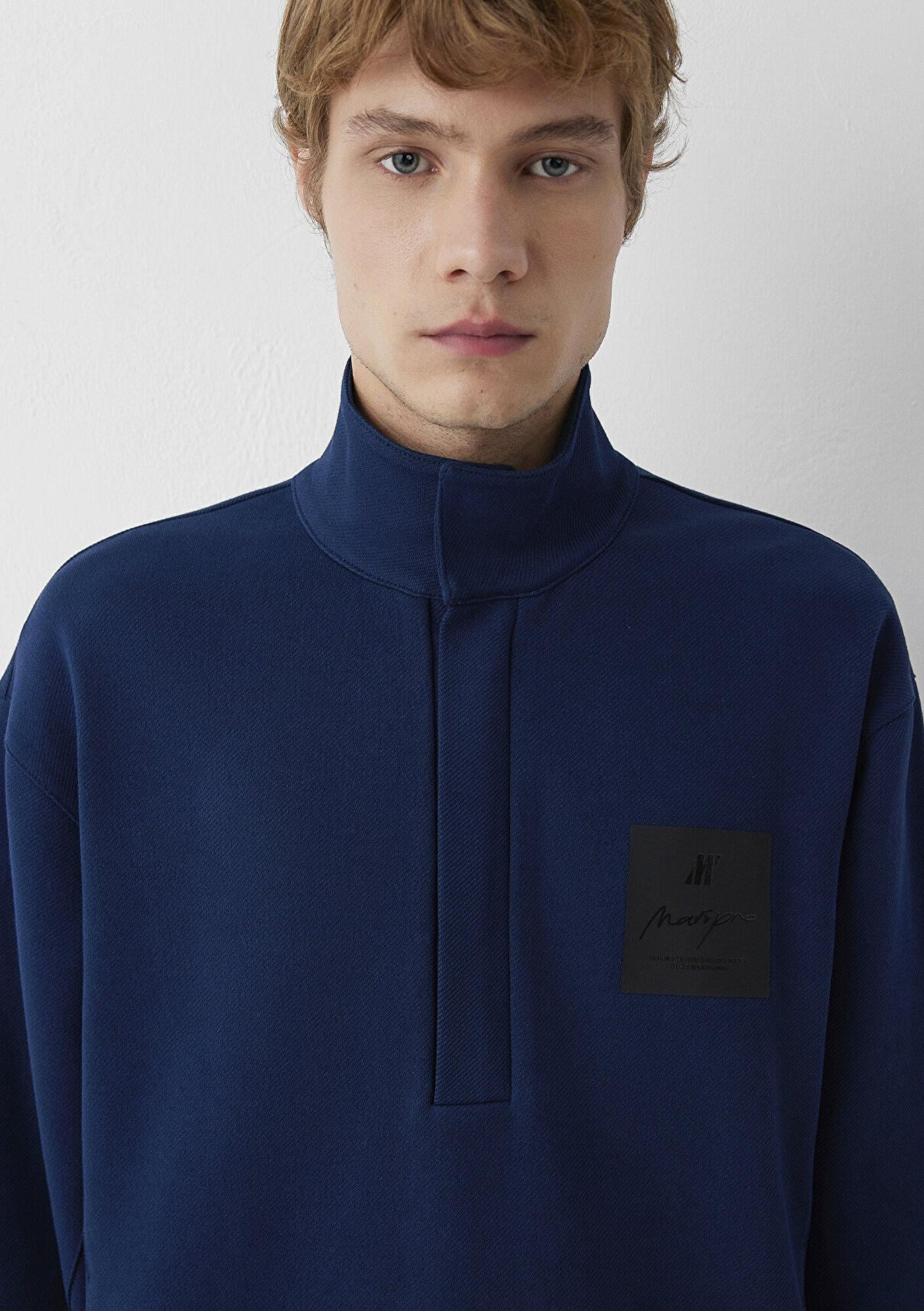 Mavi Mavi Pro Dik Yakalı Lacivert Sweatshirt 0S20022-89353