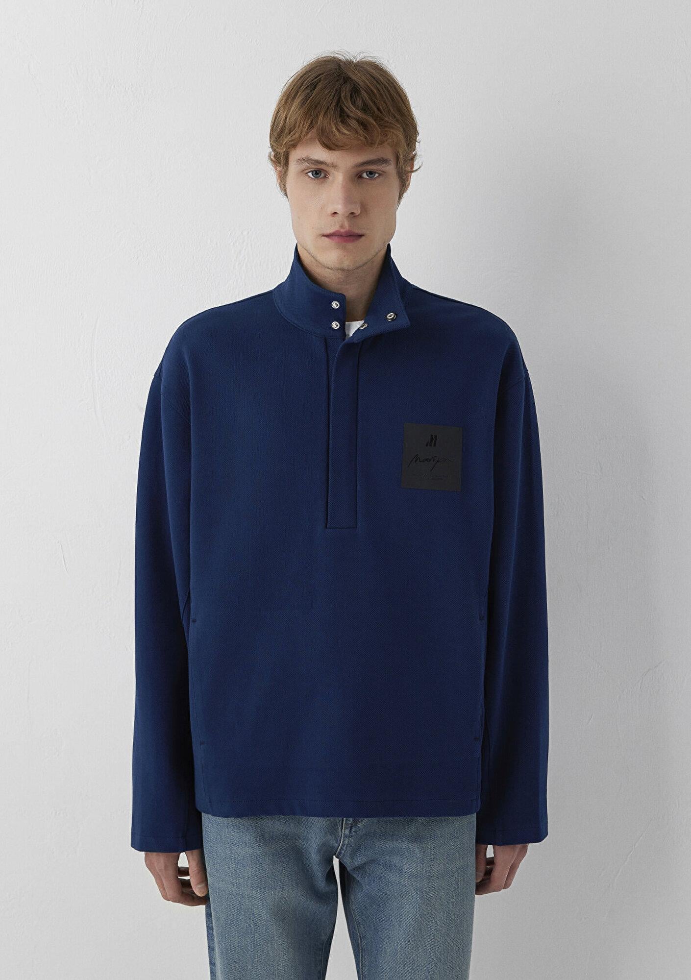 Mavi Mavi Pro Dik Yakalı Lacivert Sweatshirt 0S20022-89353