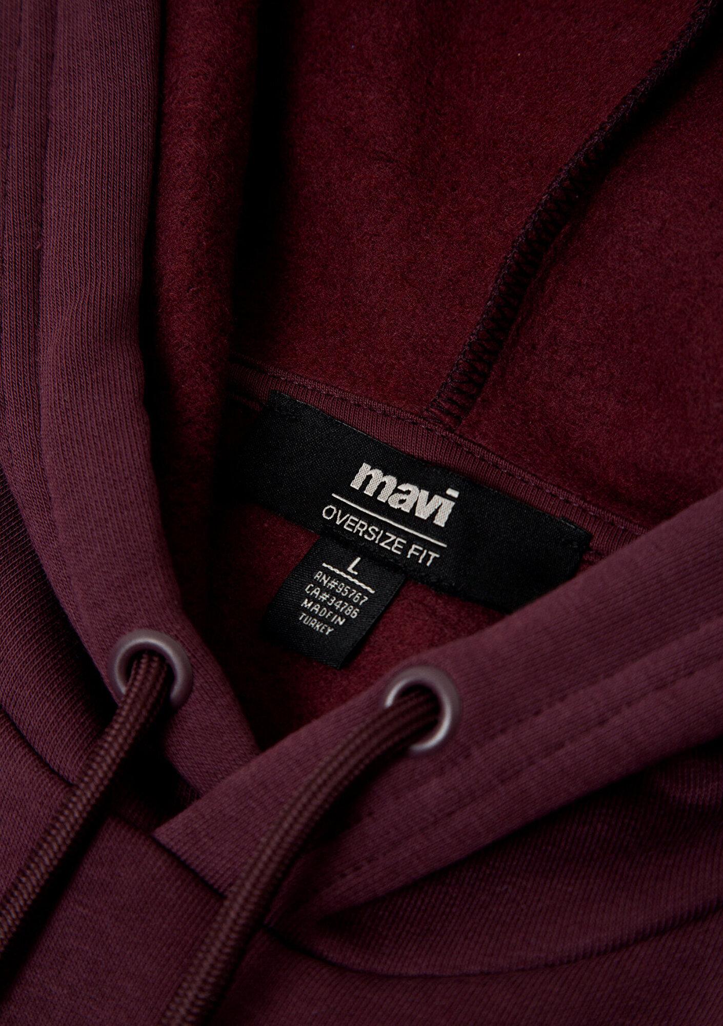 Mavi Mavi Logo Baskılı Kapüşonlu Mor Sweatshirt 067149-70434