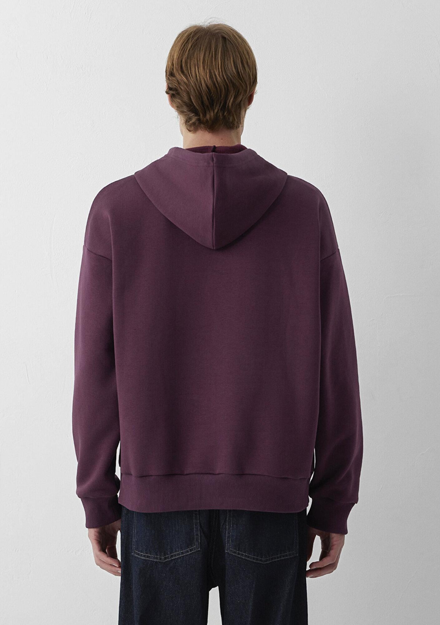 Mavi Mavi Logo Baskılı Kapüşonlu Mor Sweatshirt 067149-70434