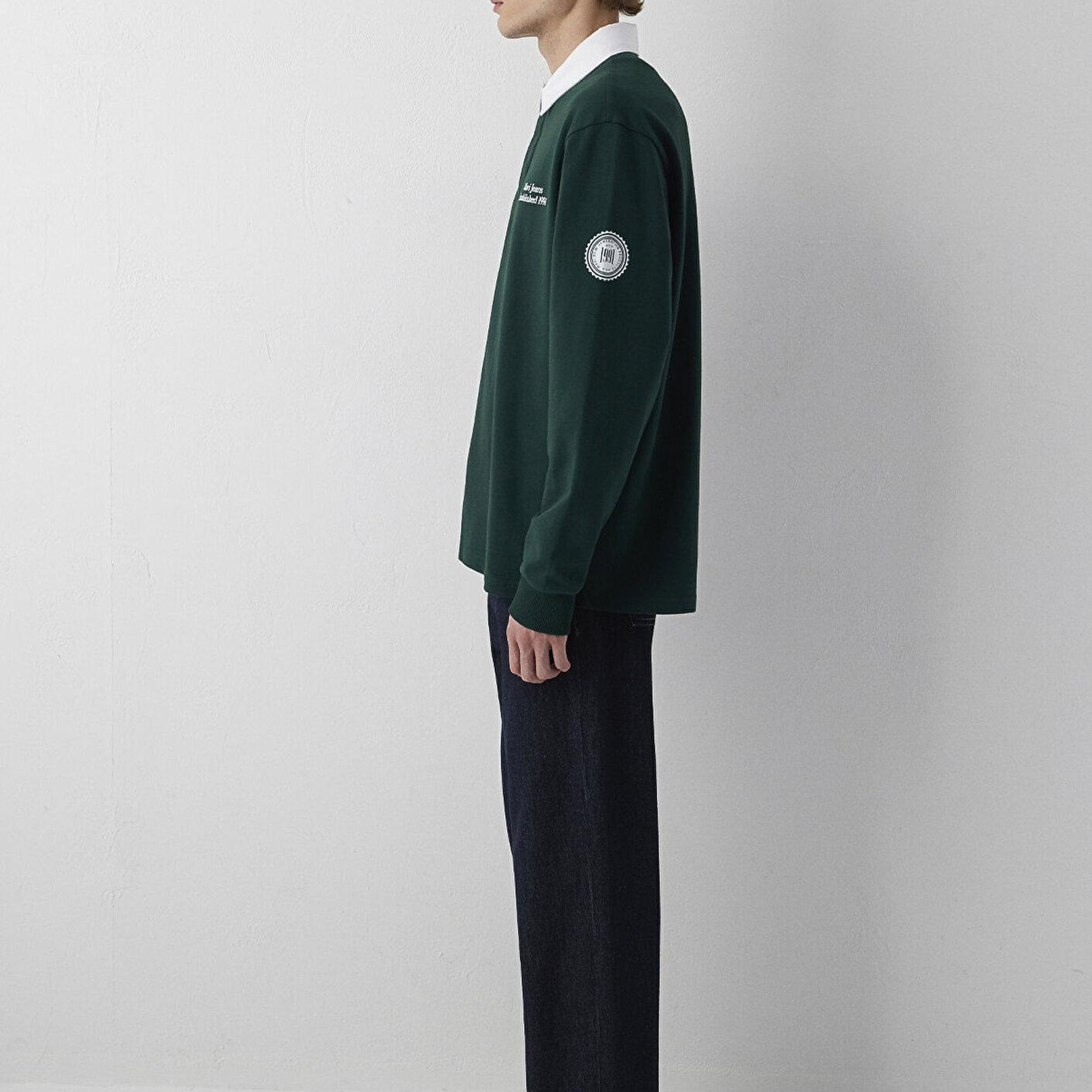 Mavi Polo Yaka Baskılı Yeşil Sweatshirt 0S10684-90960