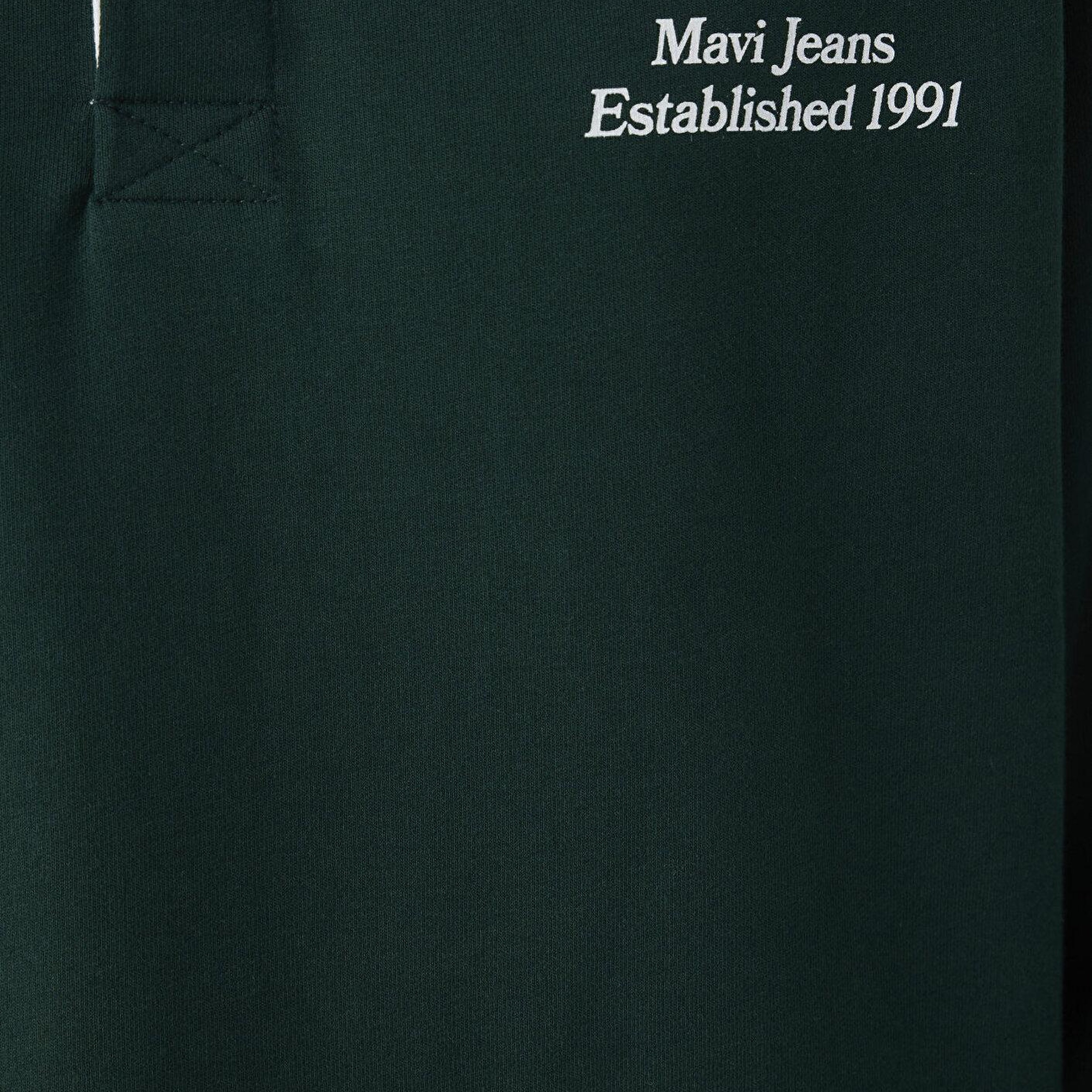 Mavi Polo Yaka Baskılı Yeşil Sweatshirt 0S10684-90960