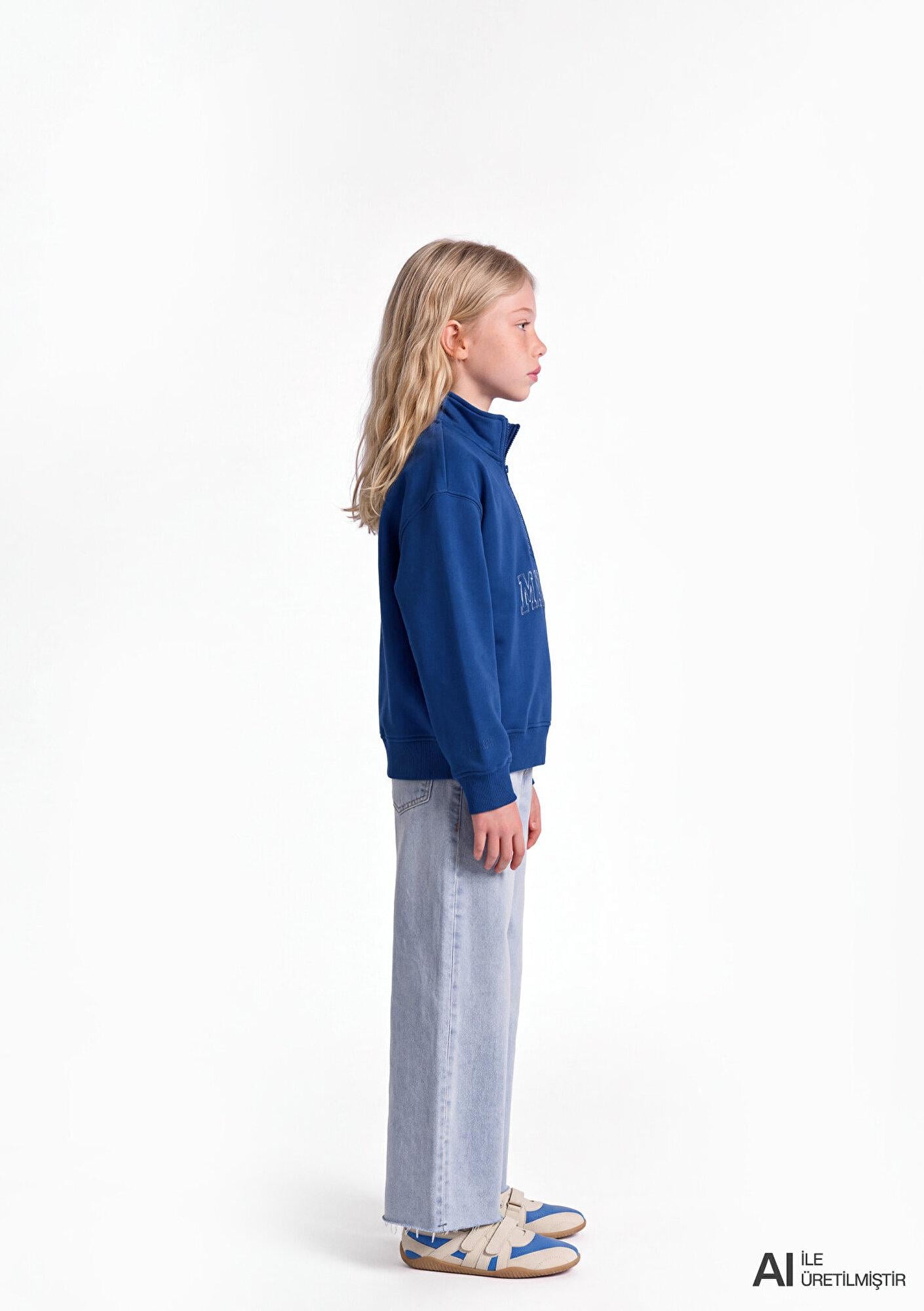 Mavi Mavi Logo Baskılı Mavi Sweatshirt 7S20068-70896