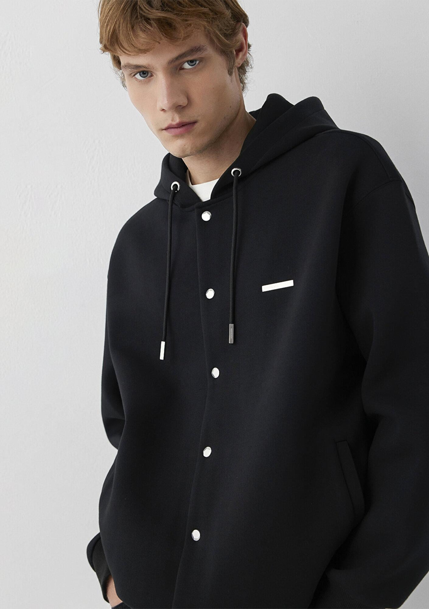 Mavi Mavi Black Kapüşonlu Siyah Sweatshirt 0S20109-900