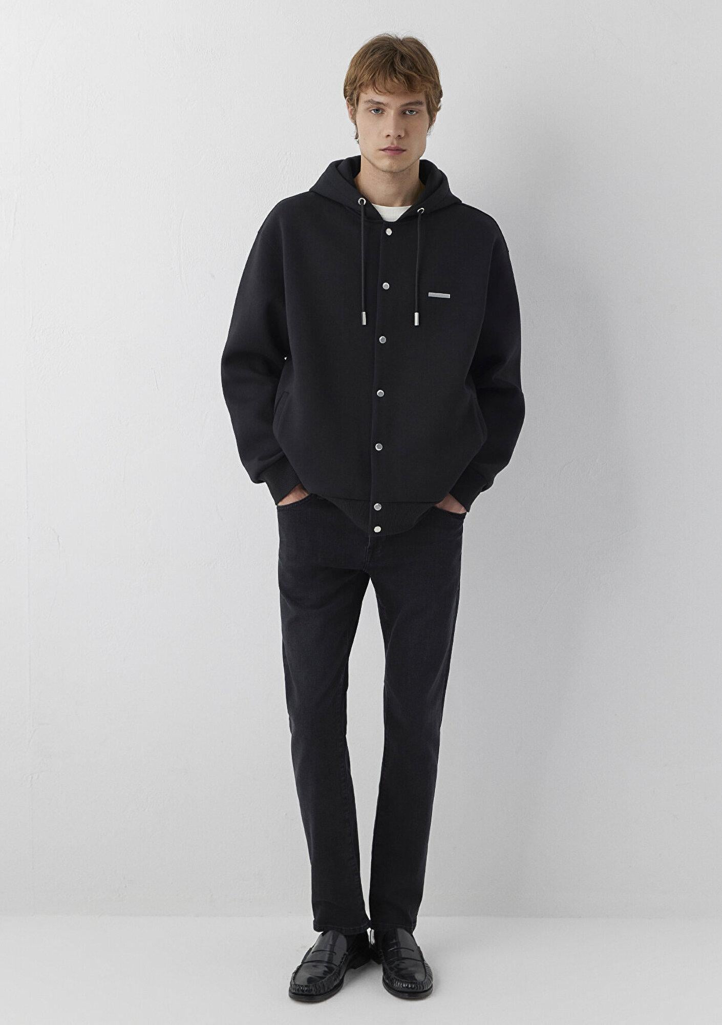 Mavi Mavi Black Kapüşonlu Siyah Sweatshirt 0S20109-900