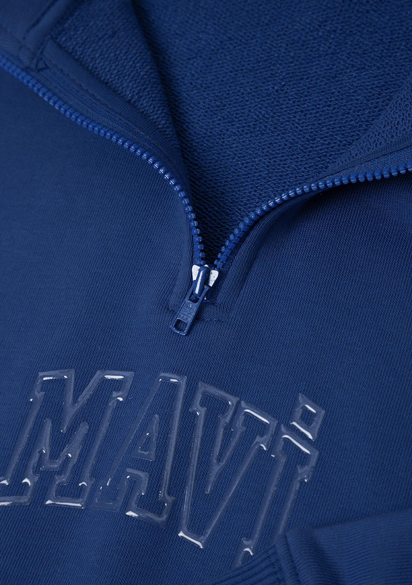Mavi Mavi Logo Baskılı Mavi Sweatshirt 7S20068-70896