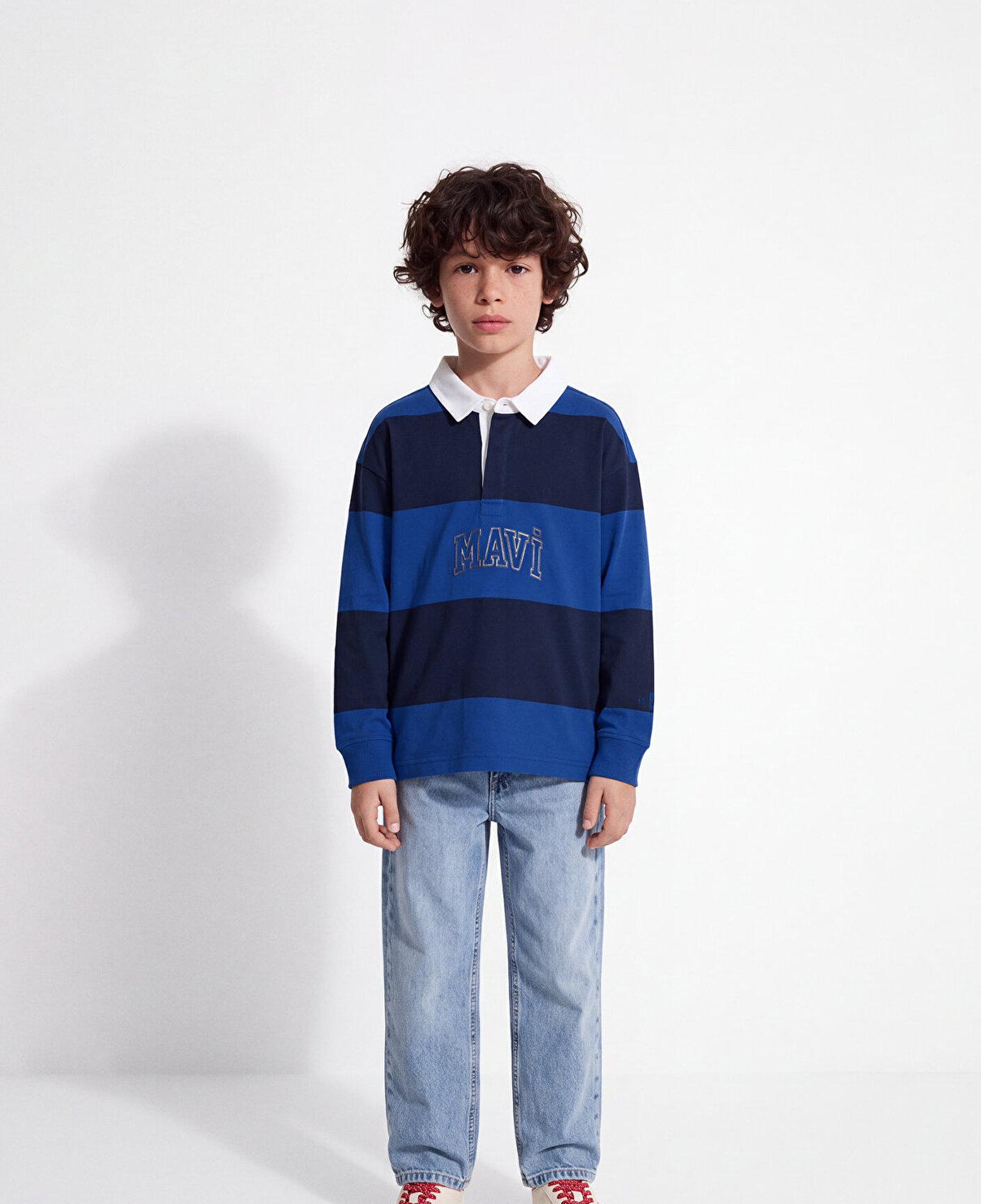 Mavi Mavi Logo Baskılı Mavi Sweatshirt 6S20064-85471